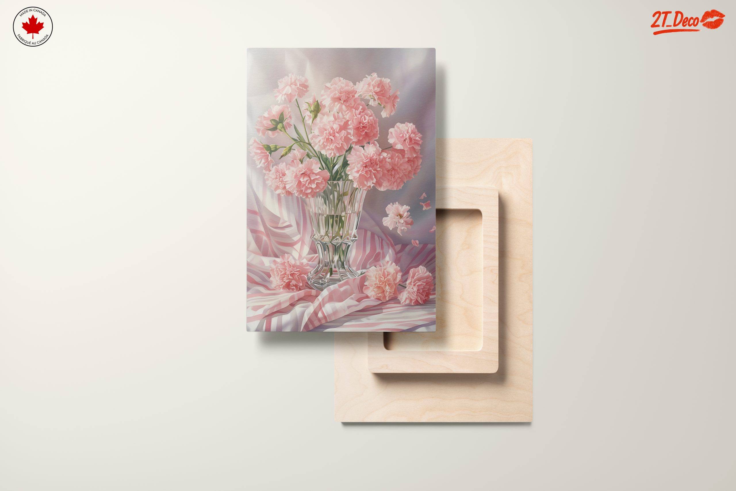 Pink Carnations in a Glass Vase - Image 11