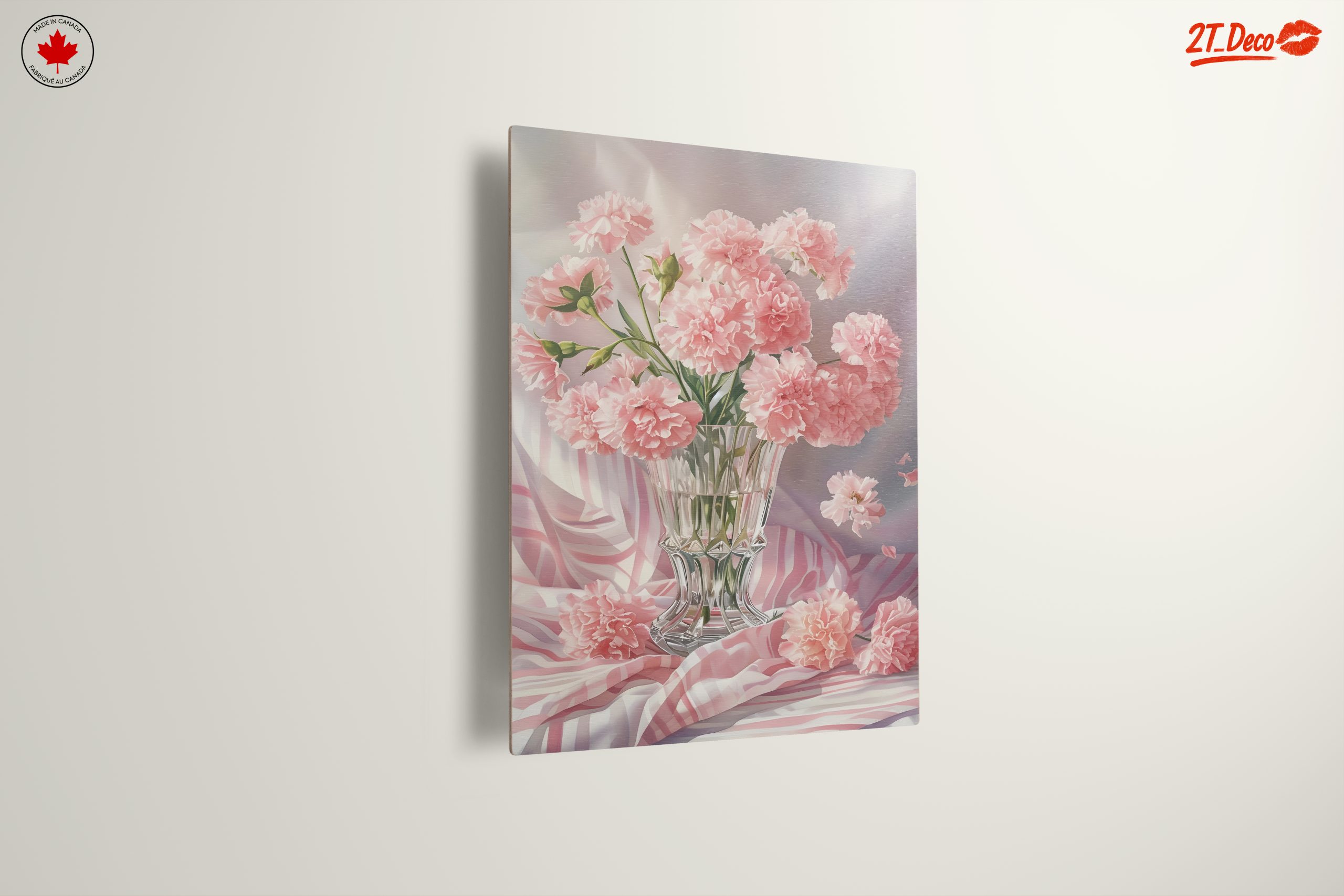 Pink Carnations in a Glass Vase - Image 13