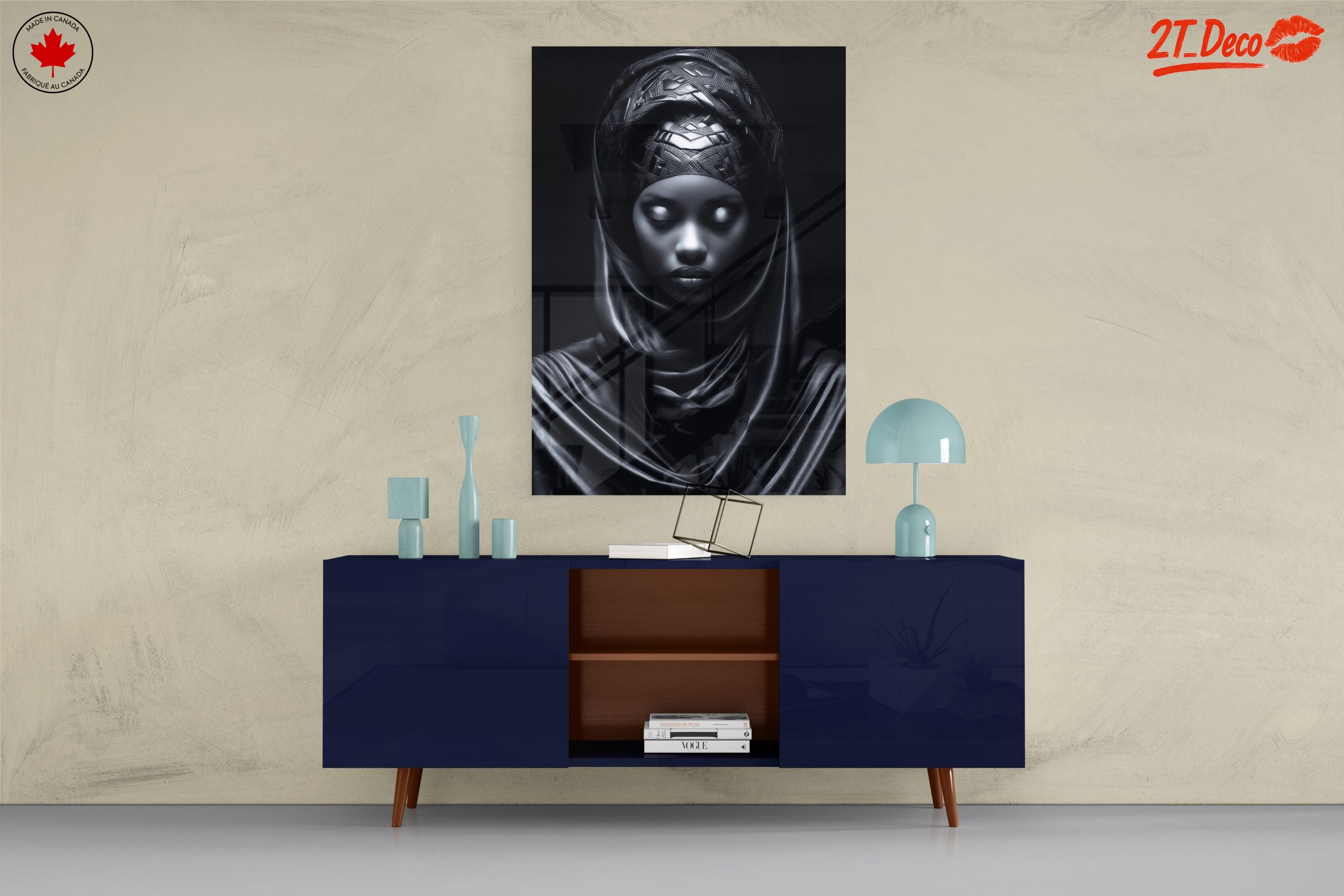 Stunning Afro Art Representation in Black - Image 8