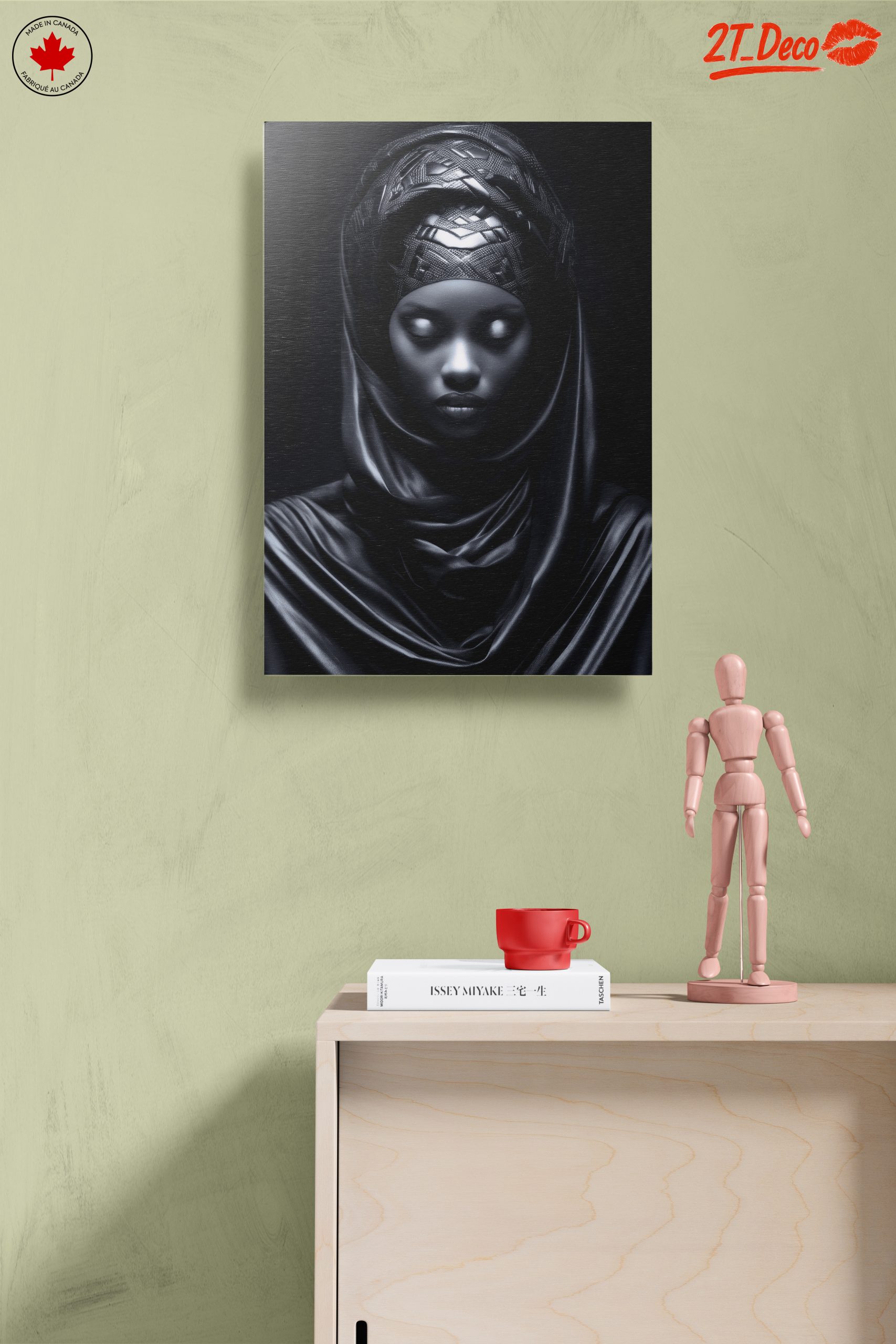 Stunning Afro Art Representation in Black - Image 14