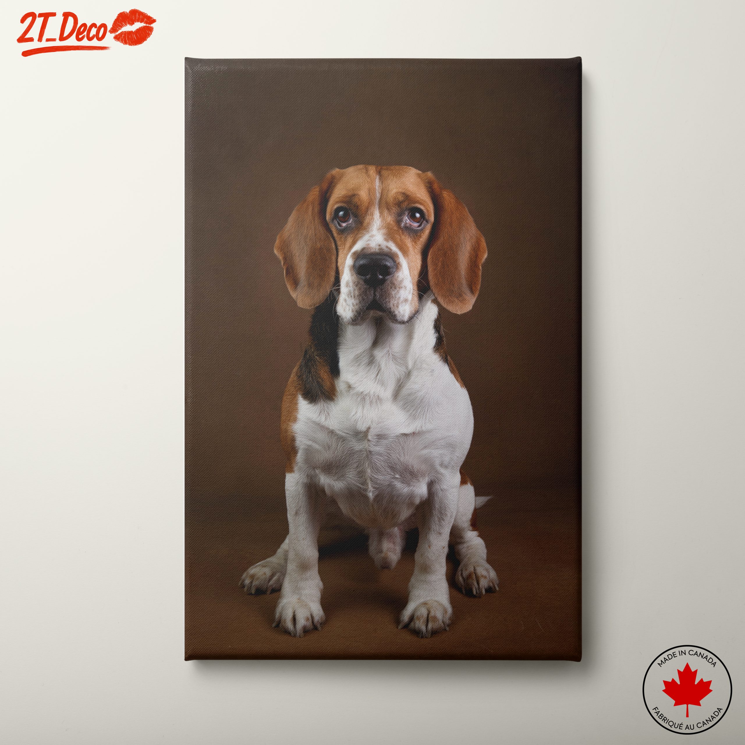 Beagle Dog Portrait in Artistic Style