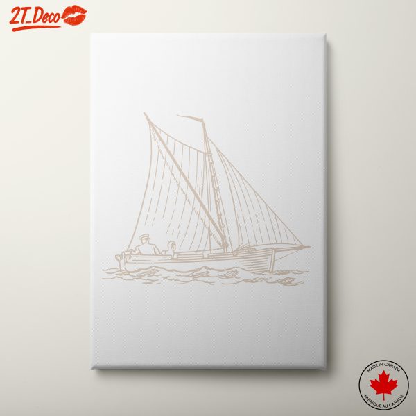 Elegant Sailing Art Illustration