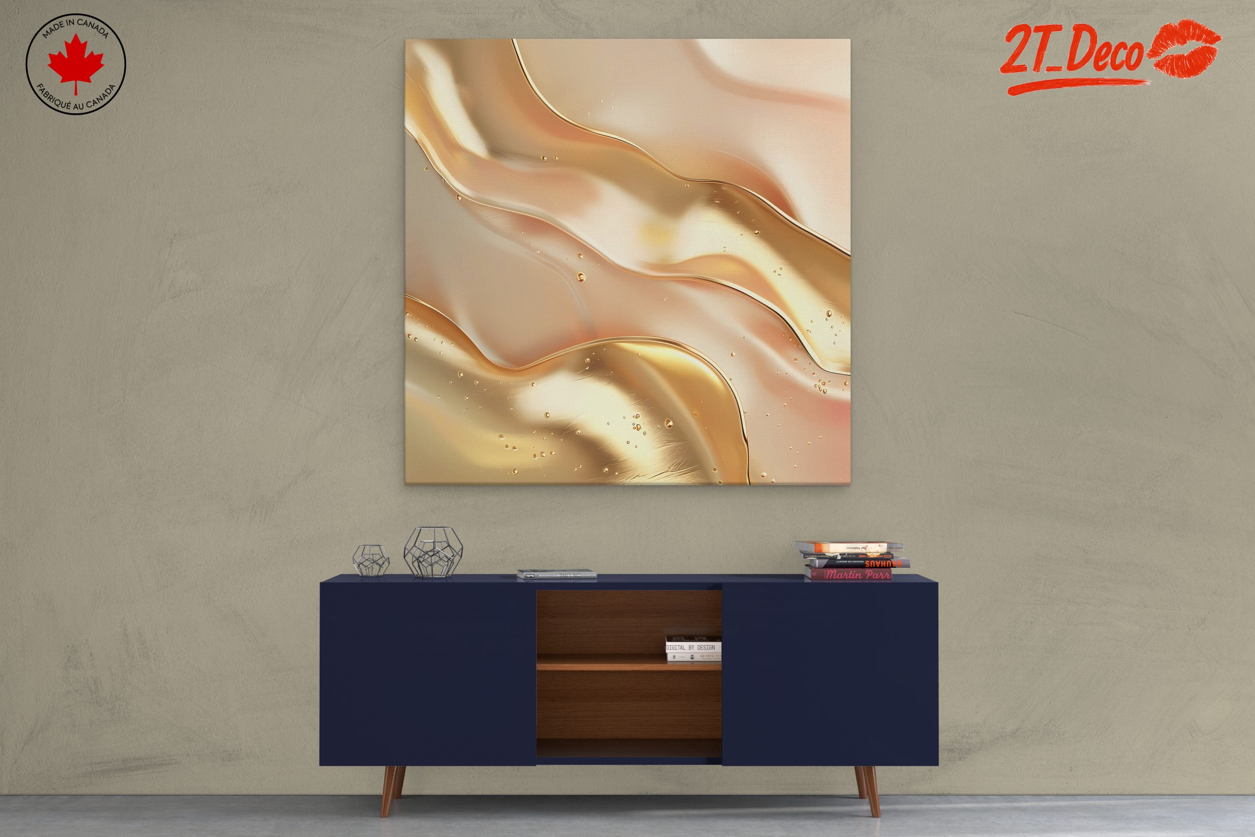 Elegant Gold Abstract Waves - Image 3