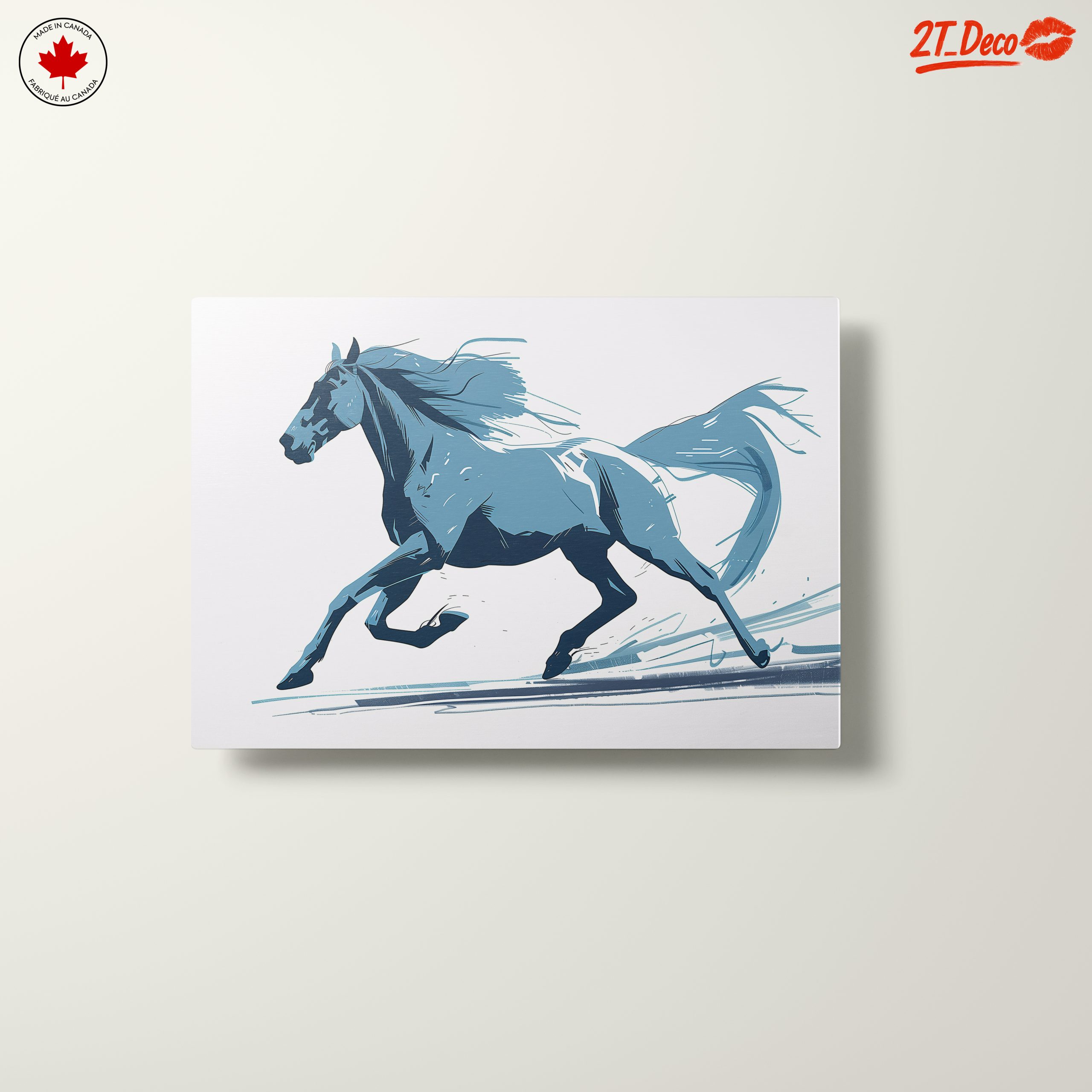 Stylized Blue Horse Art - Image 10