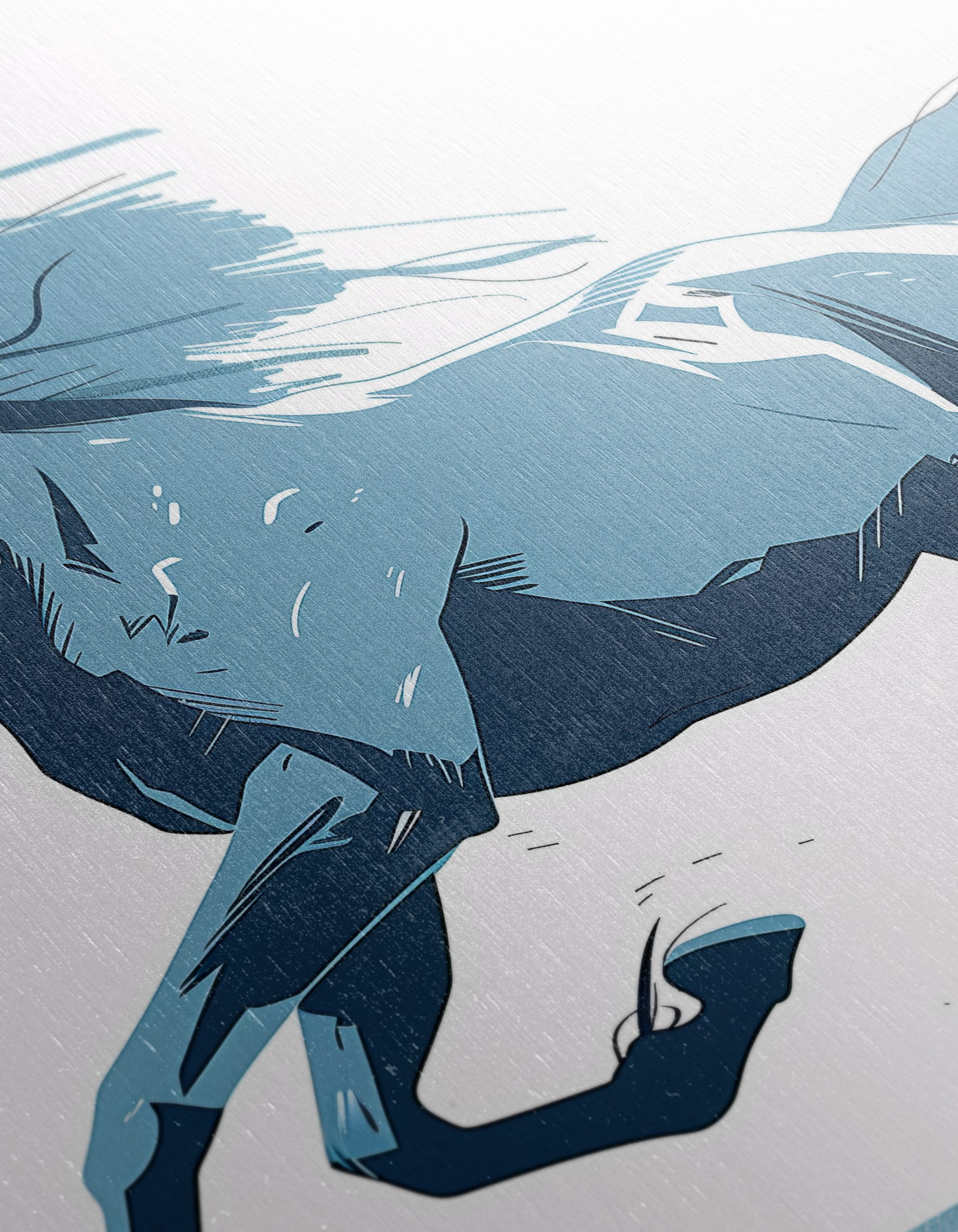 Stylized Blue Horse Art - Image 12