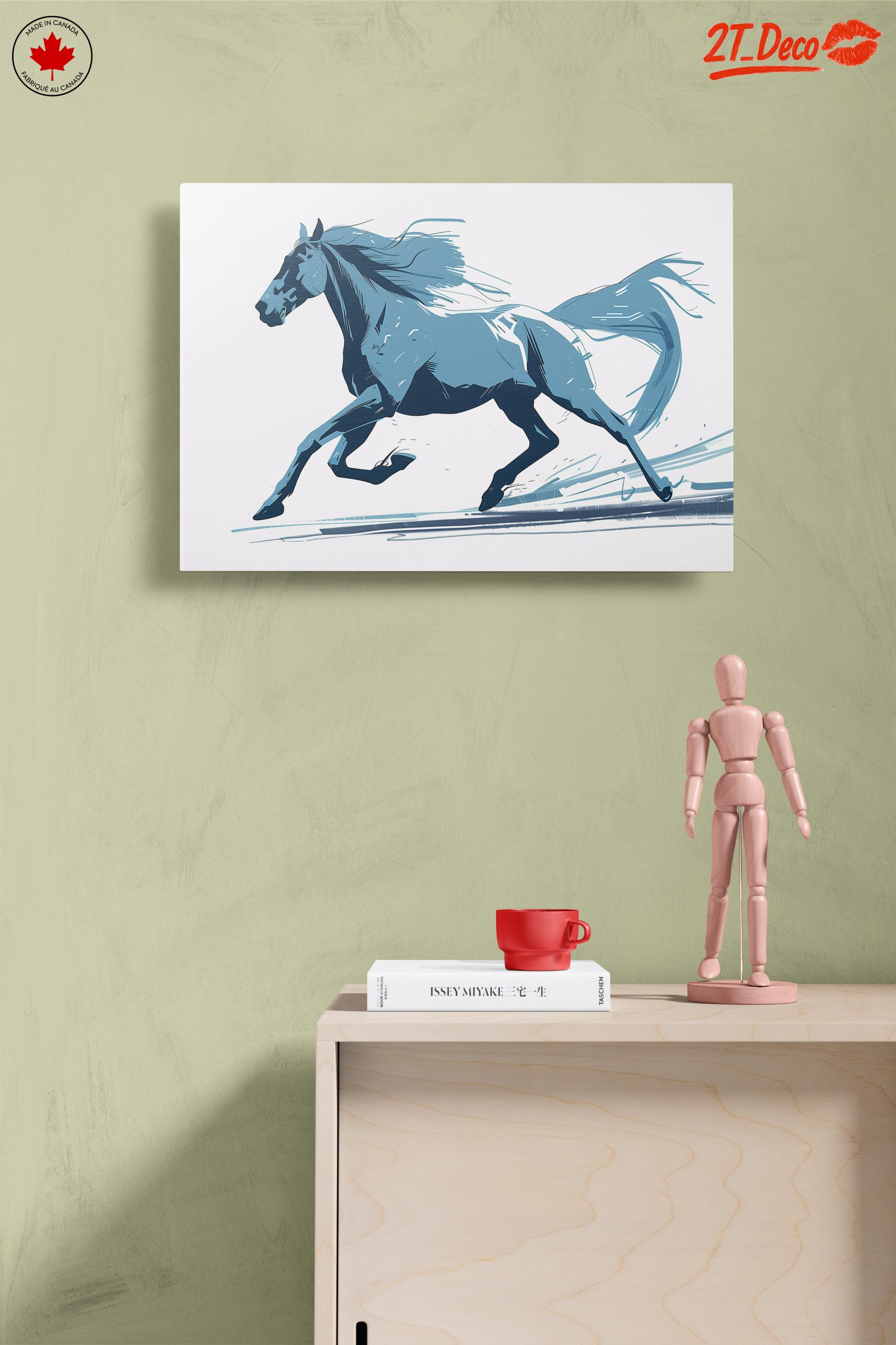 Stylized Blue Horse Art - Image 14