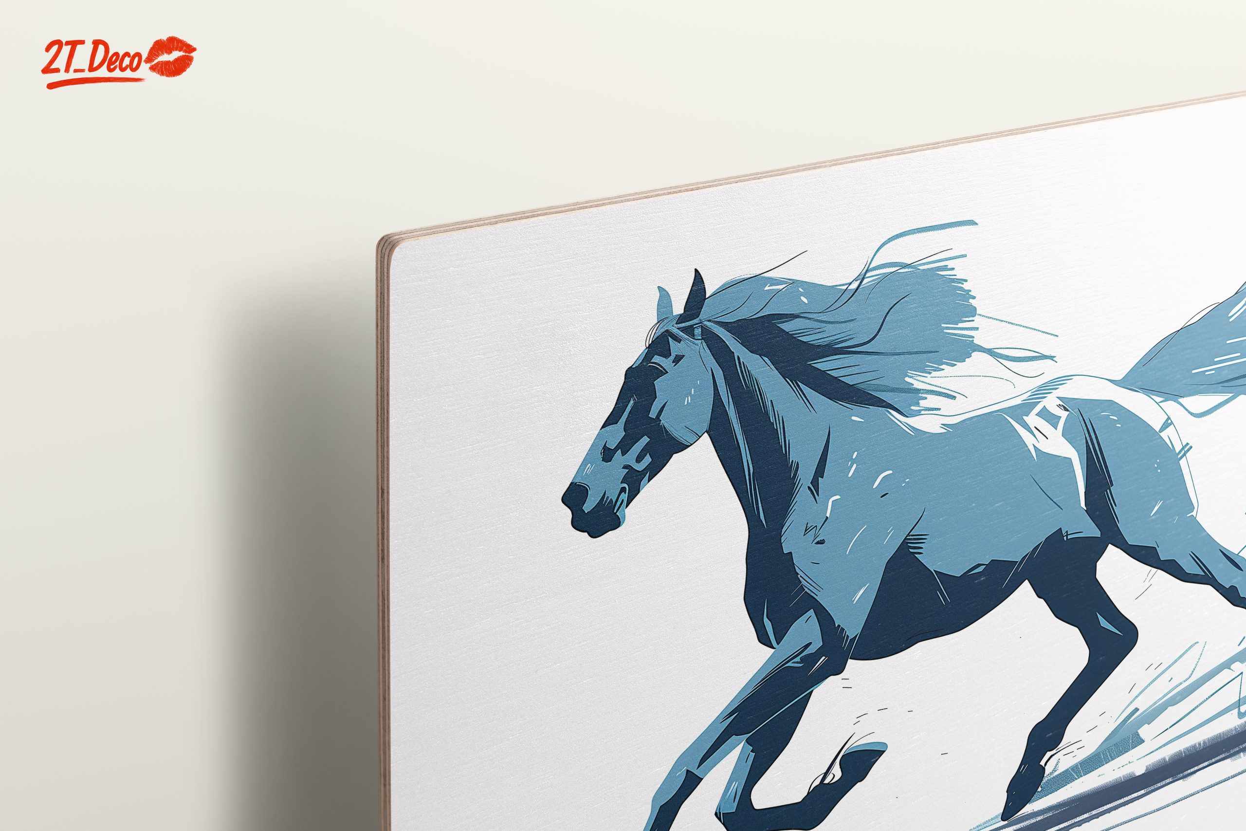 Stylized Blue Horse Art - Image 15
