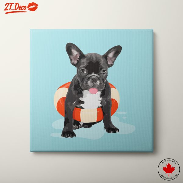 Adorable French Bulldog in Lifebuoy Art