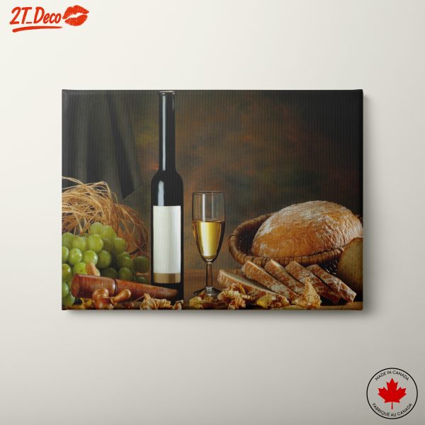Elegant Wine Bottle and Glass Still Life