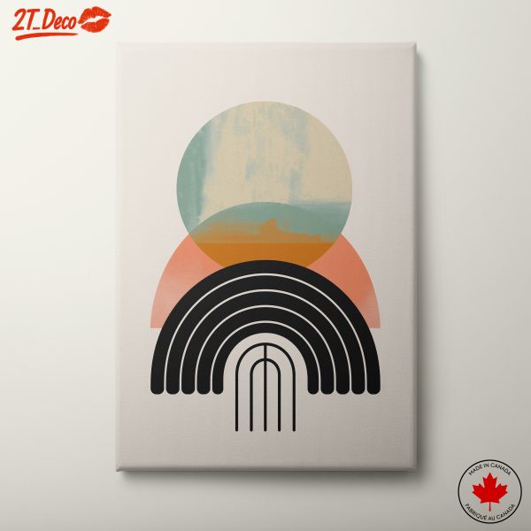 Geometric Abstract Art with Soft Colors