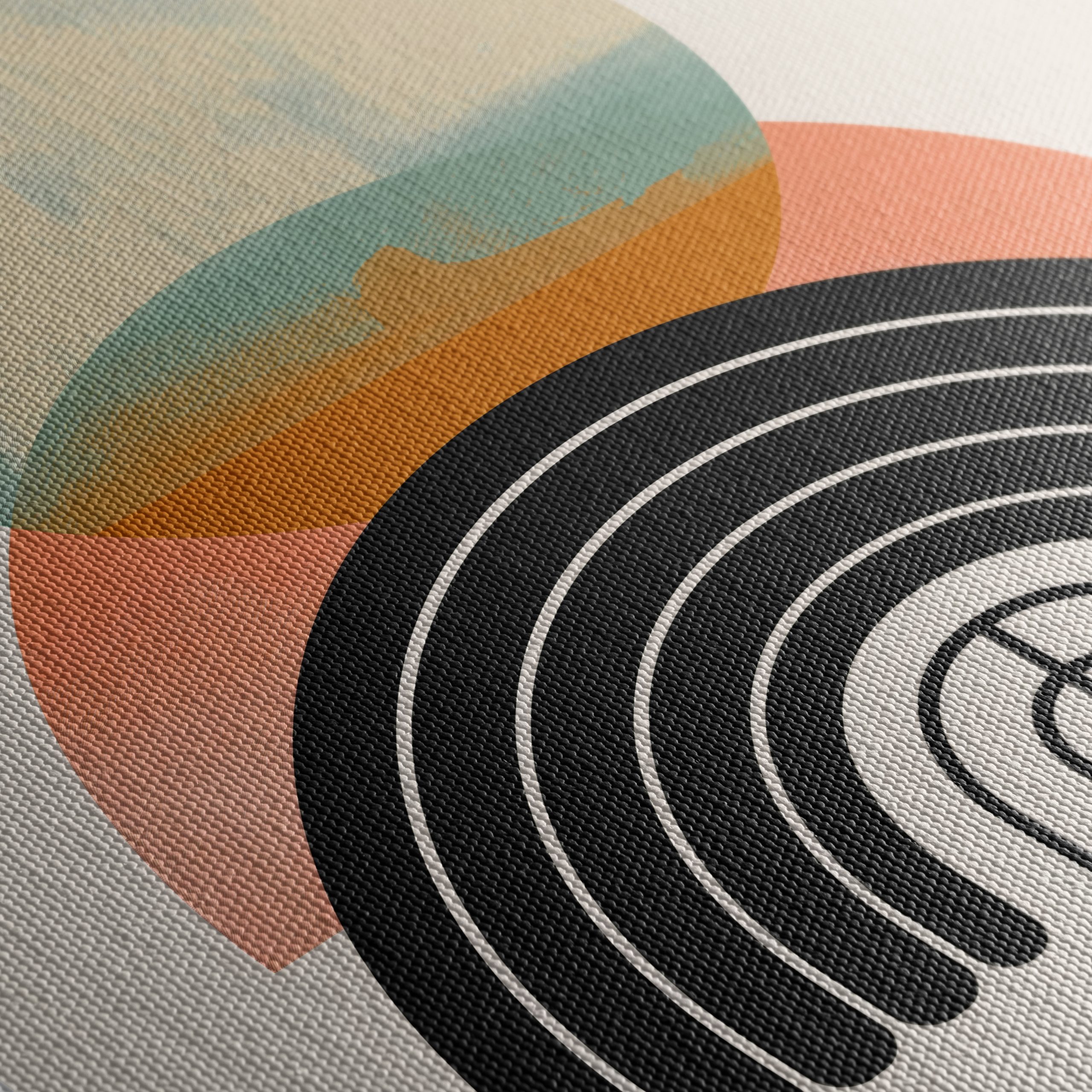 Geometric Abstract Art with Soft Colors - Image 5