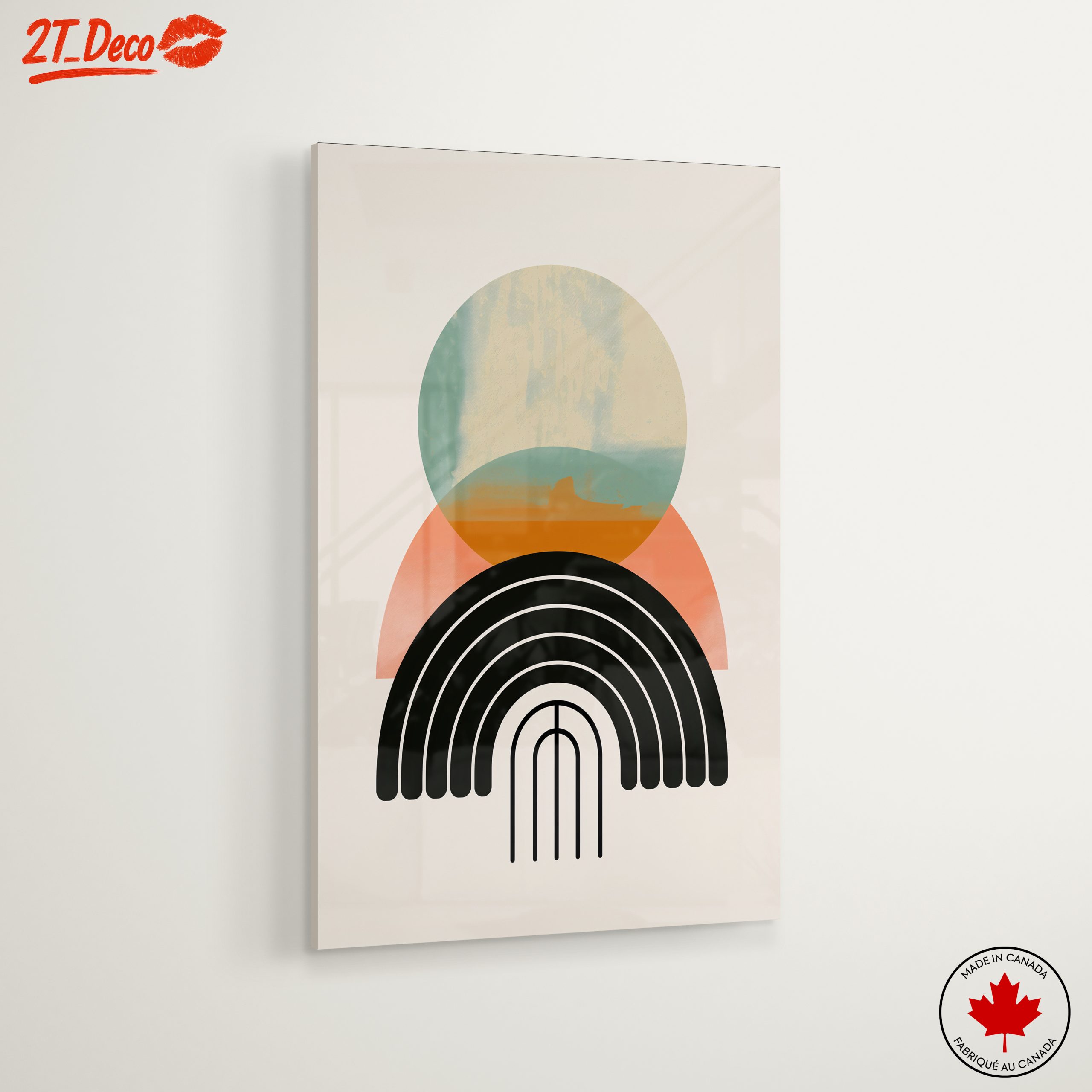 Geometric Abstract Art with Soft Colors - Image 6