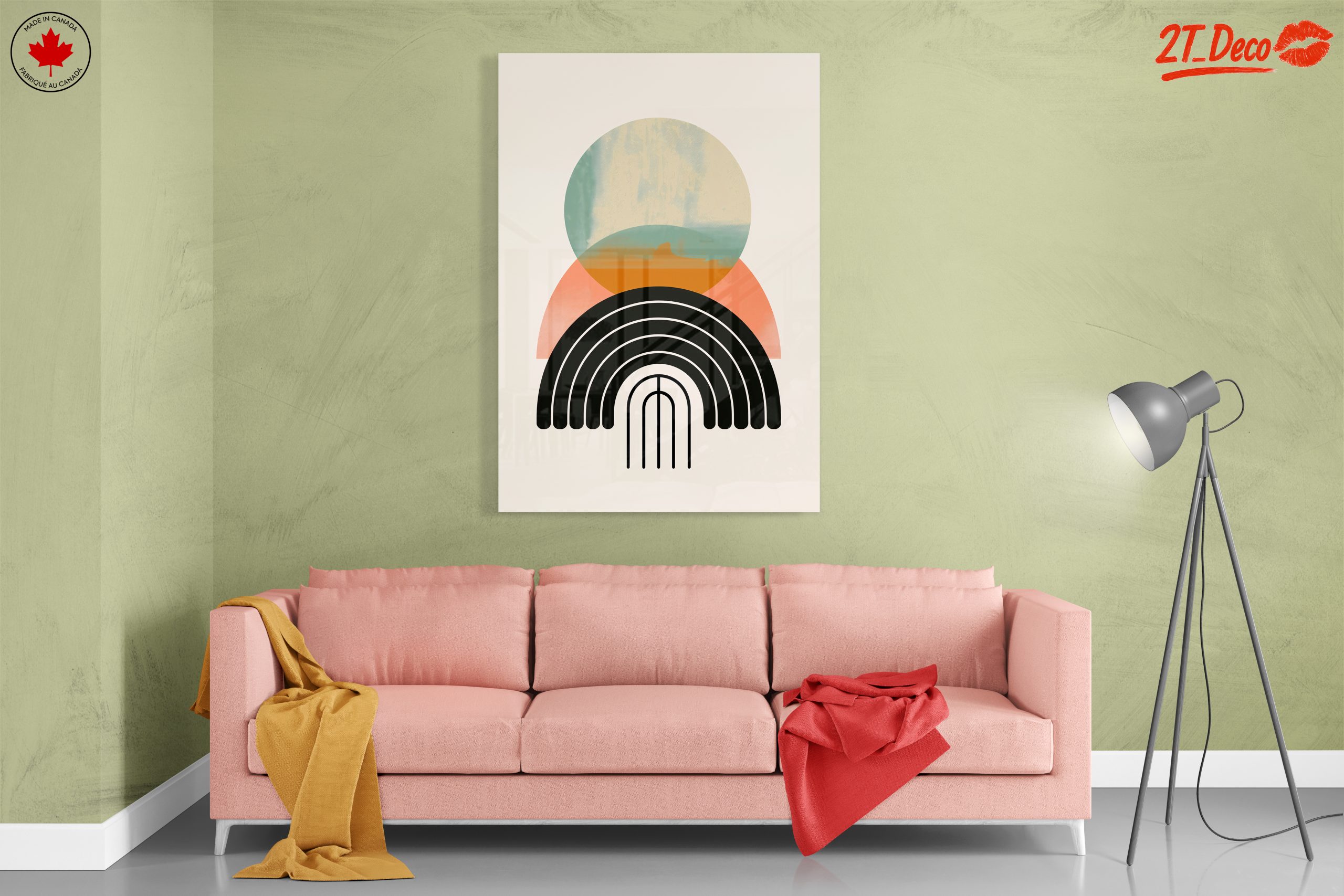 Geometric Abstract Art with Soft Colors - Image 7