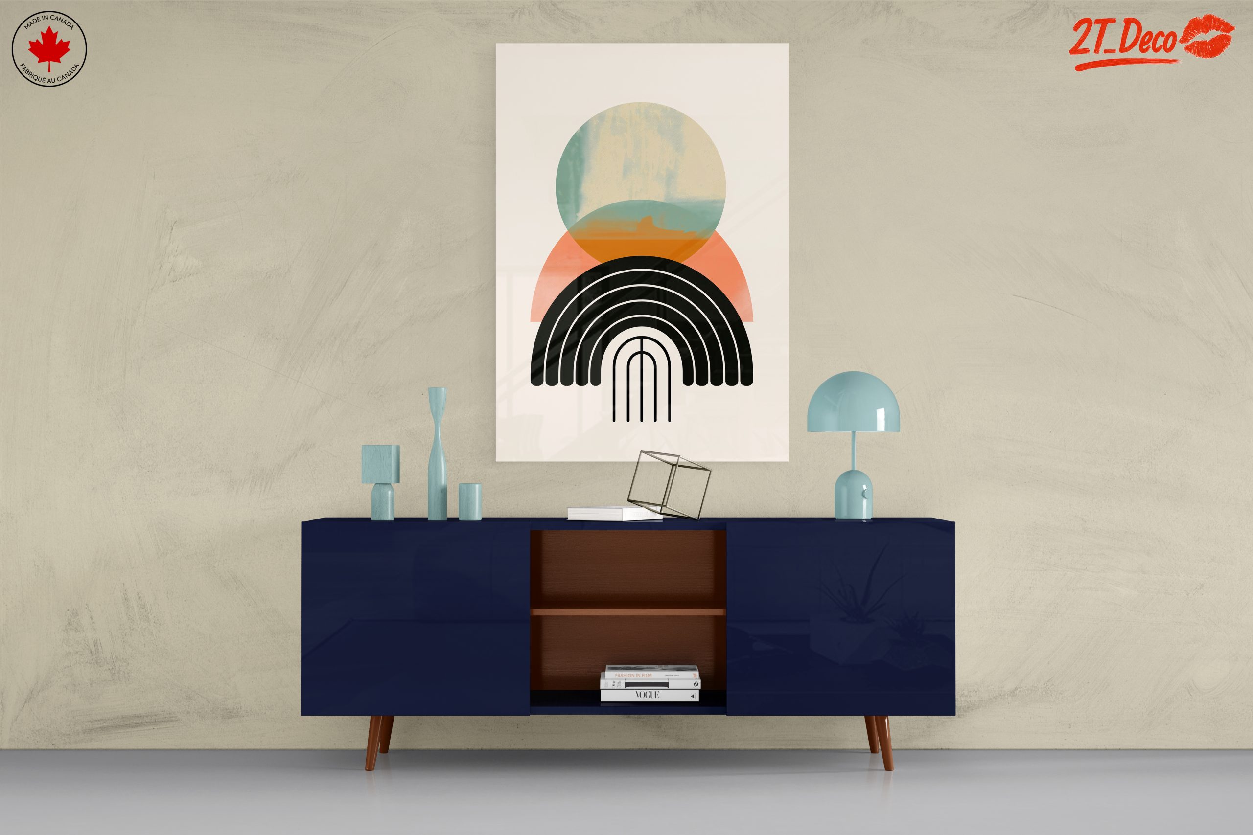 Geometric Abstract Art with Soft Colors - Image 8