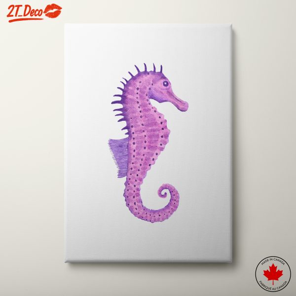Whimsical Watercolor Seahorse Art