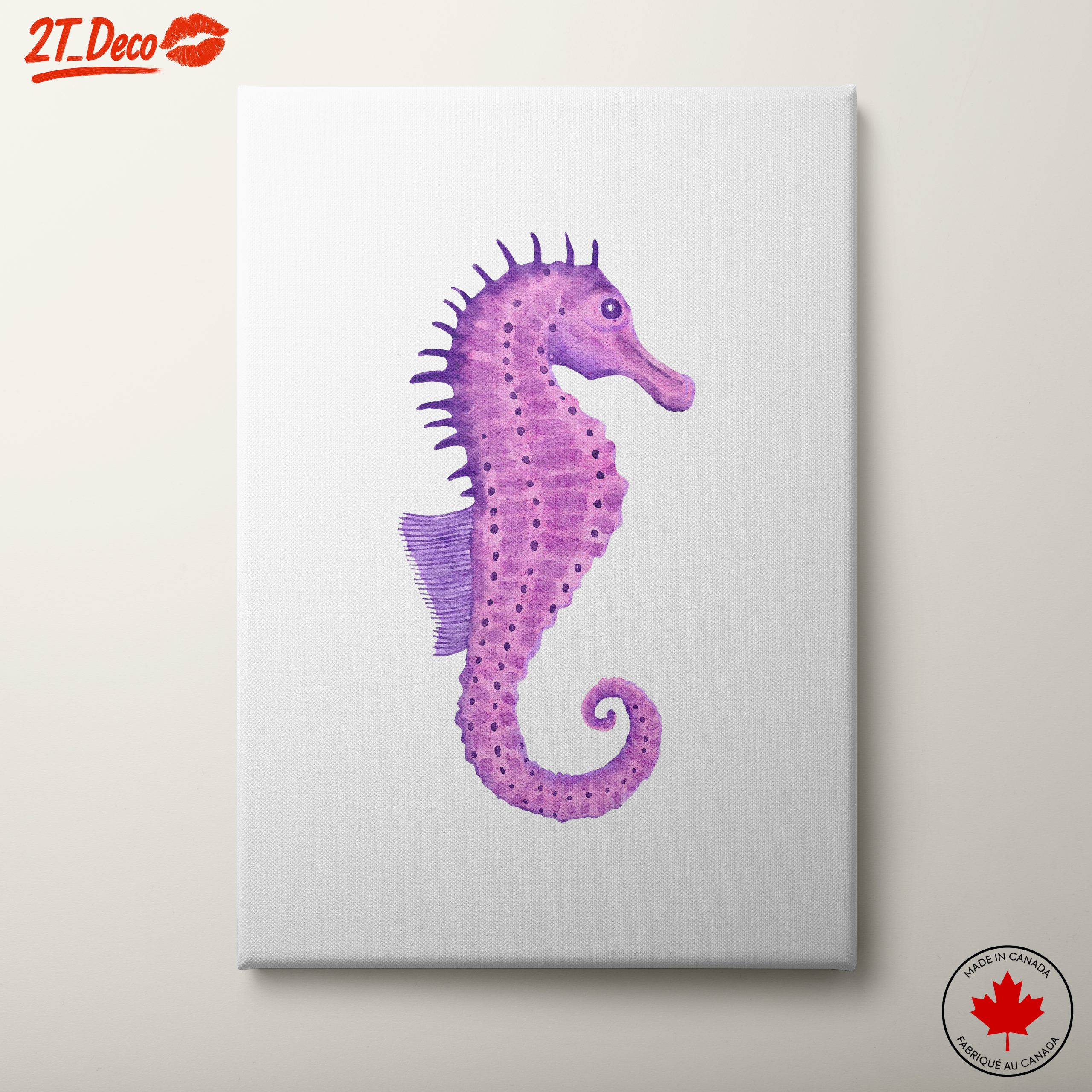 Whimsical Watercolor Seahorse Art