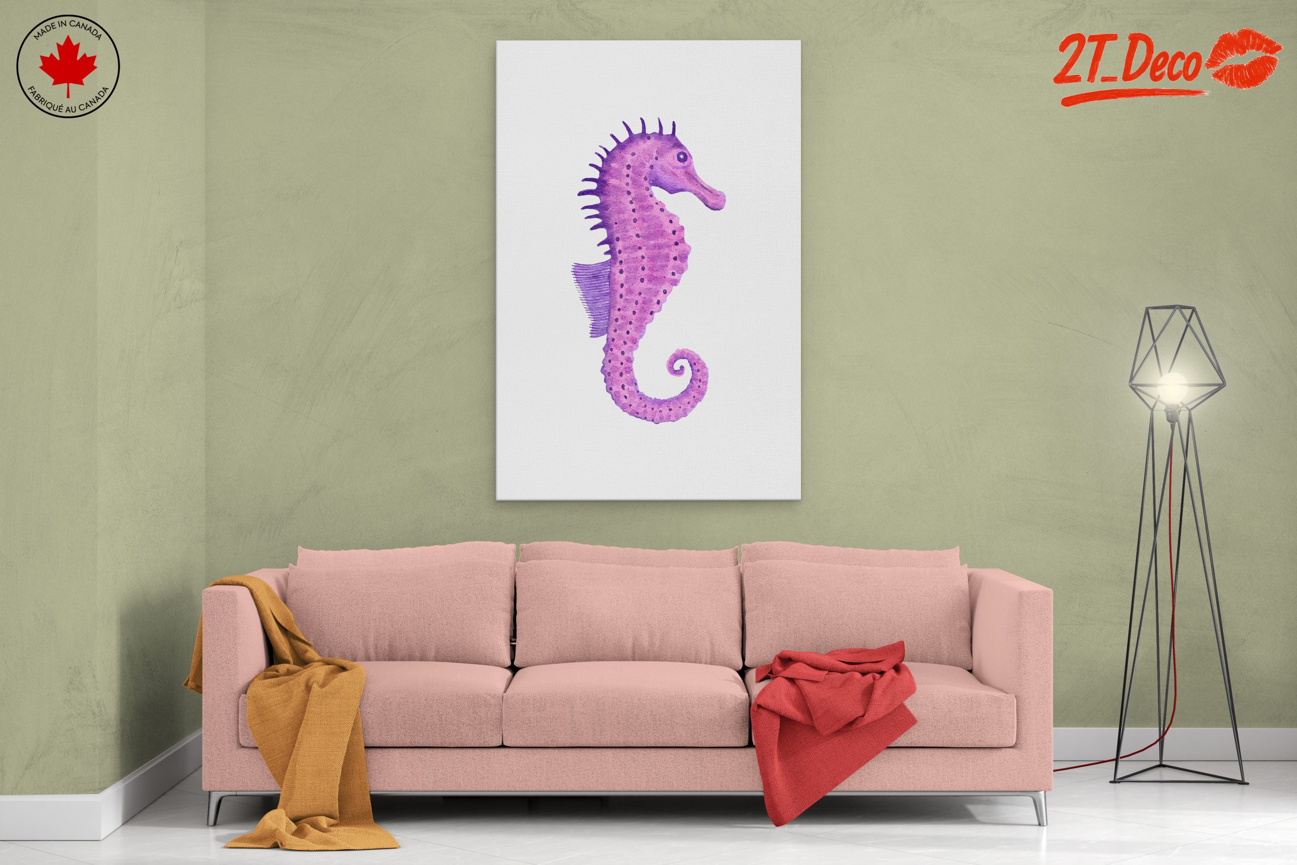 Whimsical Watercolor Seahorse Art - Image 2