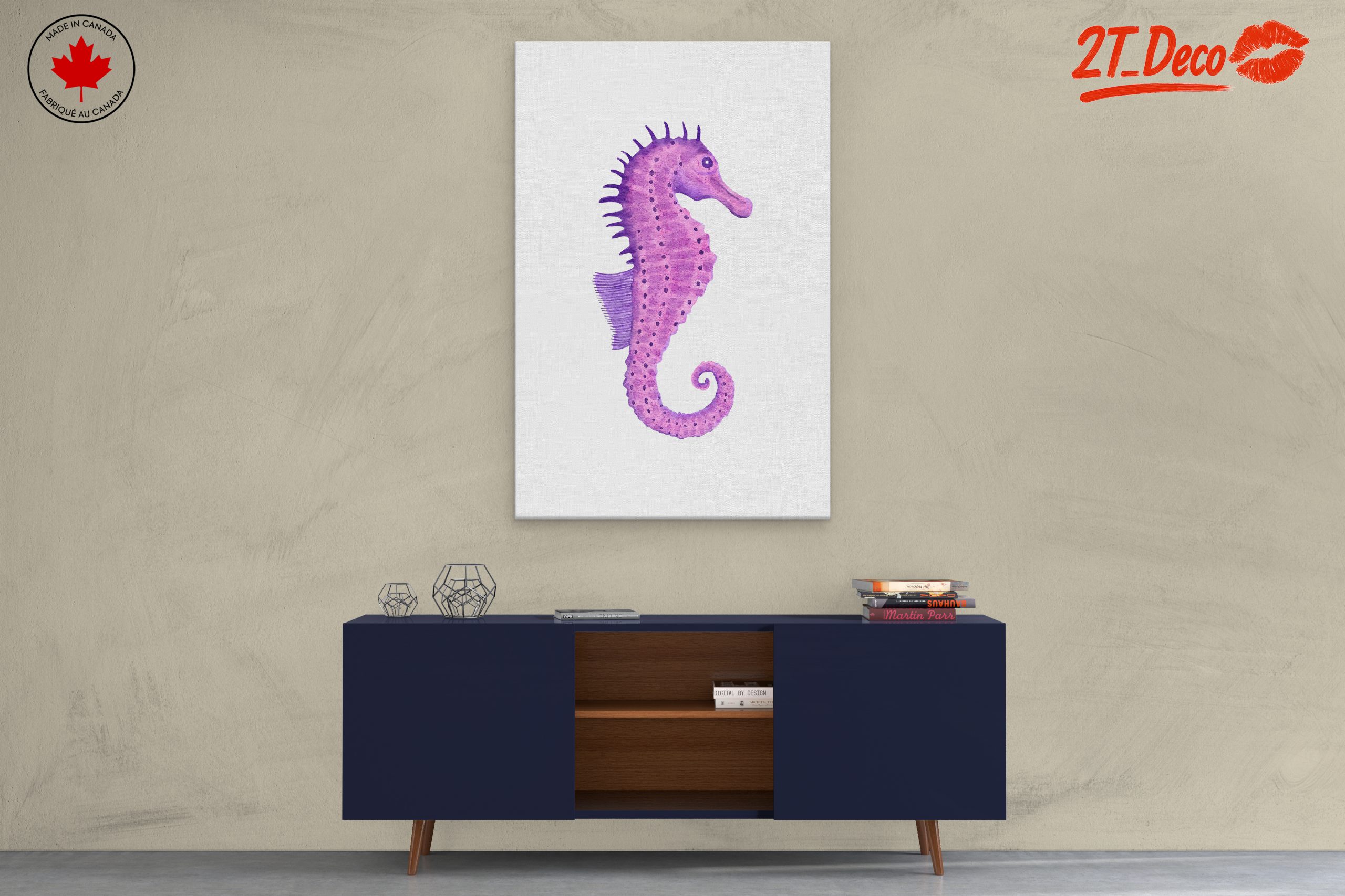 Whimsical Watercolor Seahorse Art - Image 3