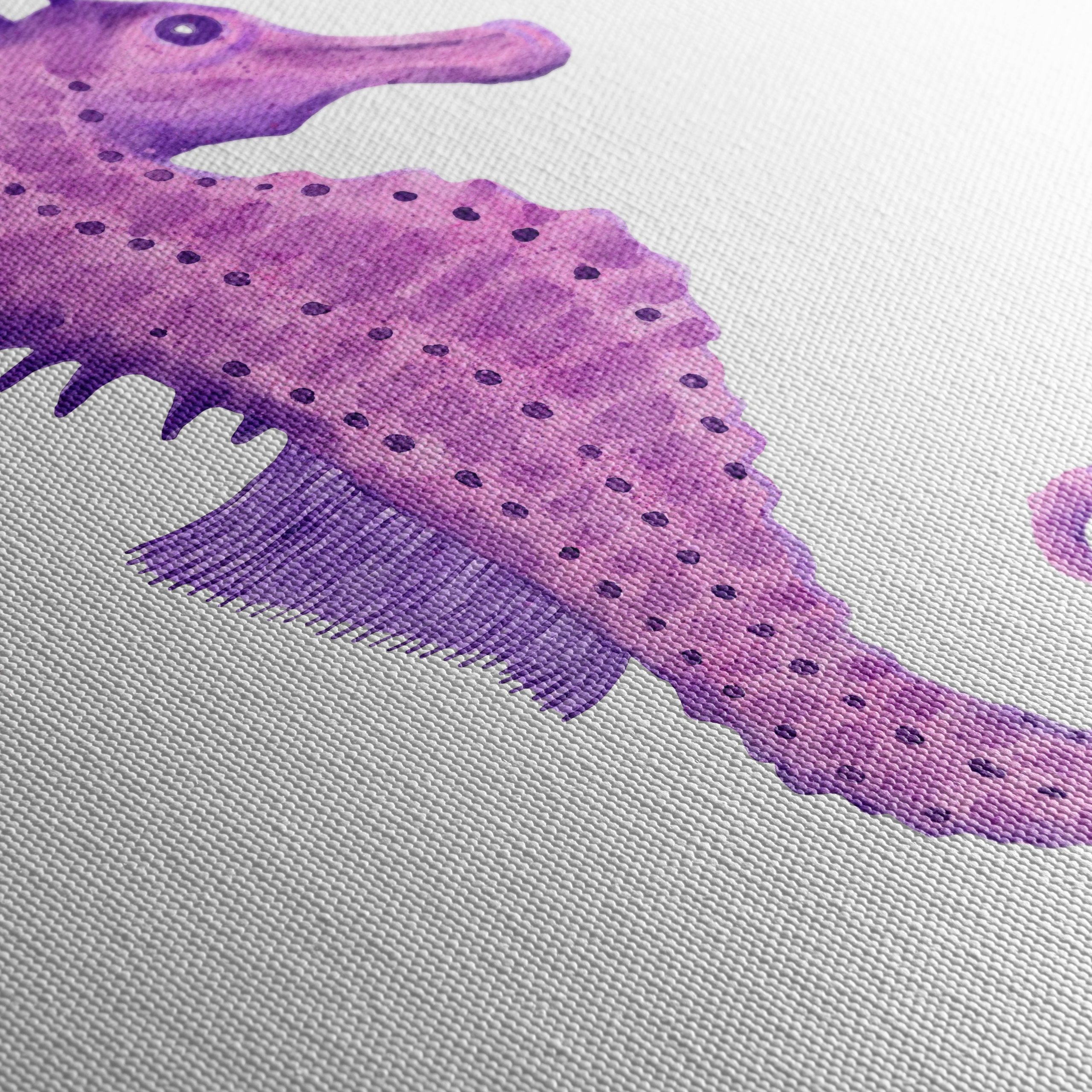 Whimsical Watercolor Seahorse Art - Image 5