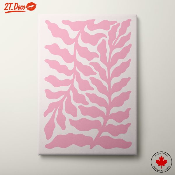 Stylized Pink Botanical Abstract Art