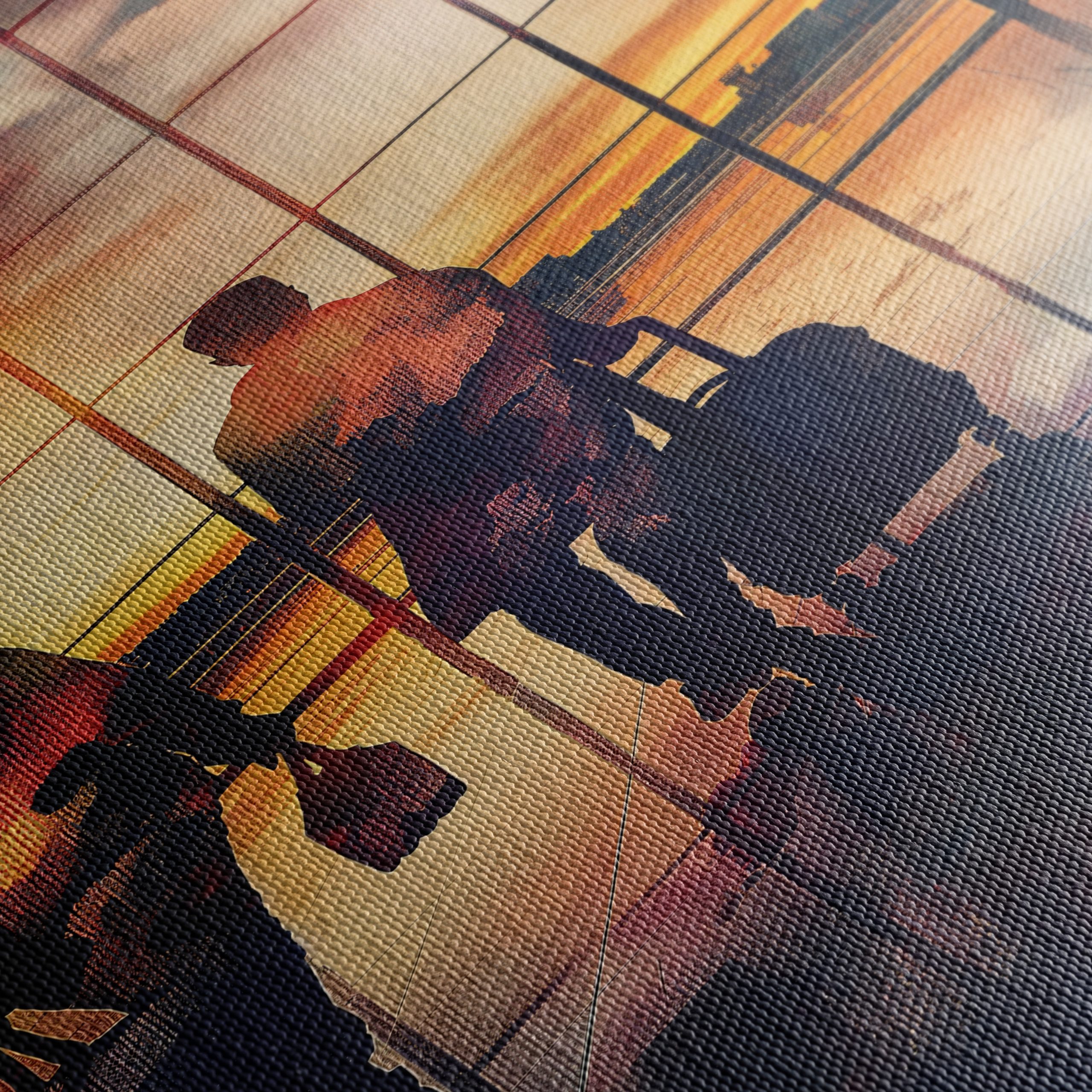 Travelers Silhouettes at Airport Sunset - Image 5