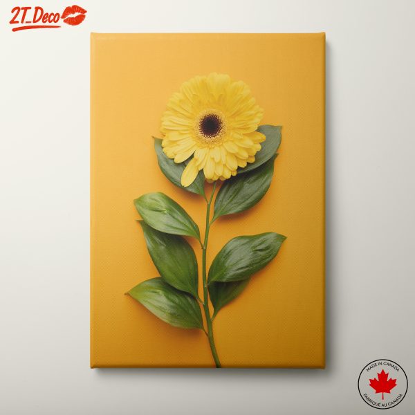 Beautiful Yellow Flower on Bright Background