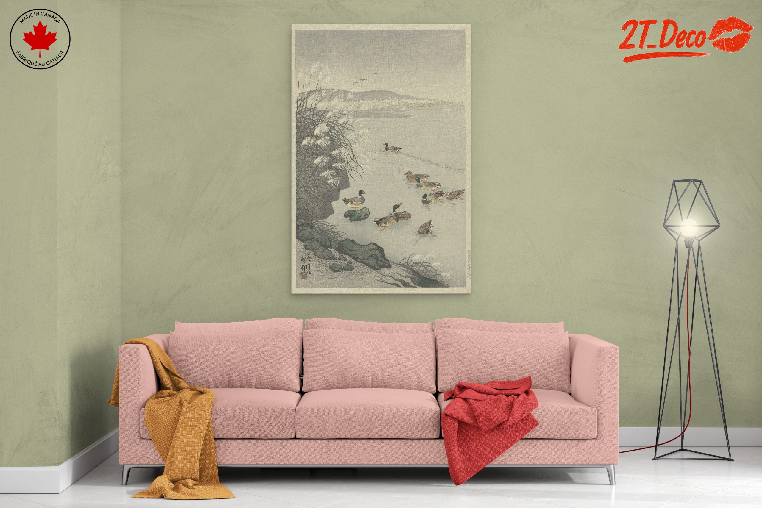 Serene Japanese Scene with Ducks - Image 2