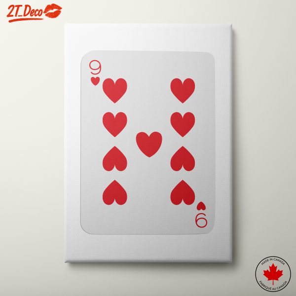 Nine of Hearts Playing Card Artwork
