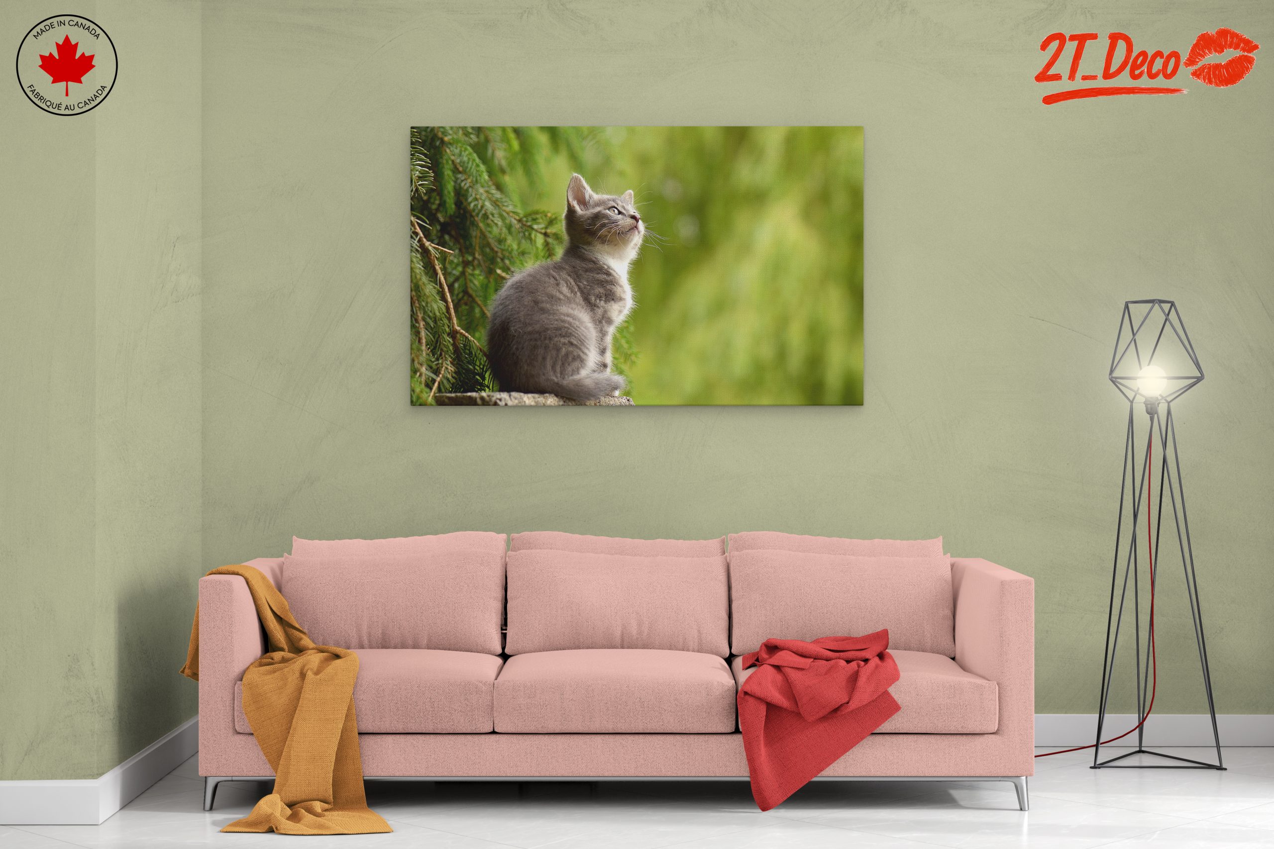 Gray Kitten Gazing at Nature - Image 2