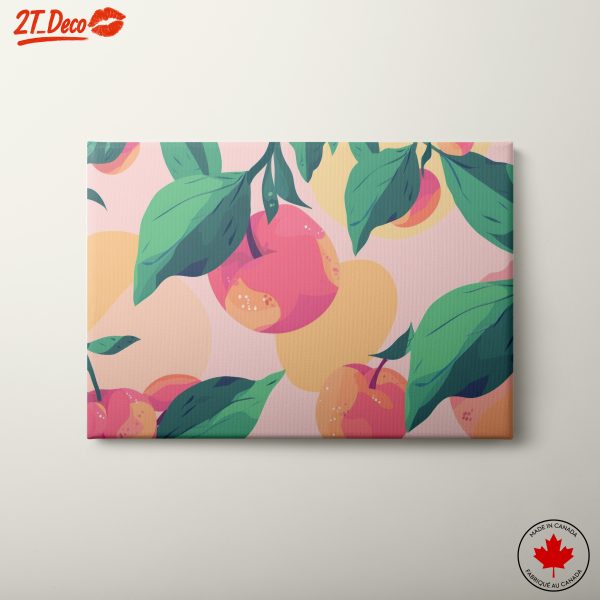 Colorful Abstract Peach Art for Modern Spaces
