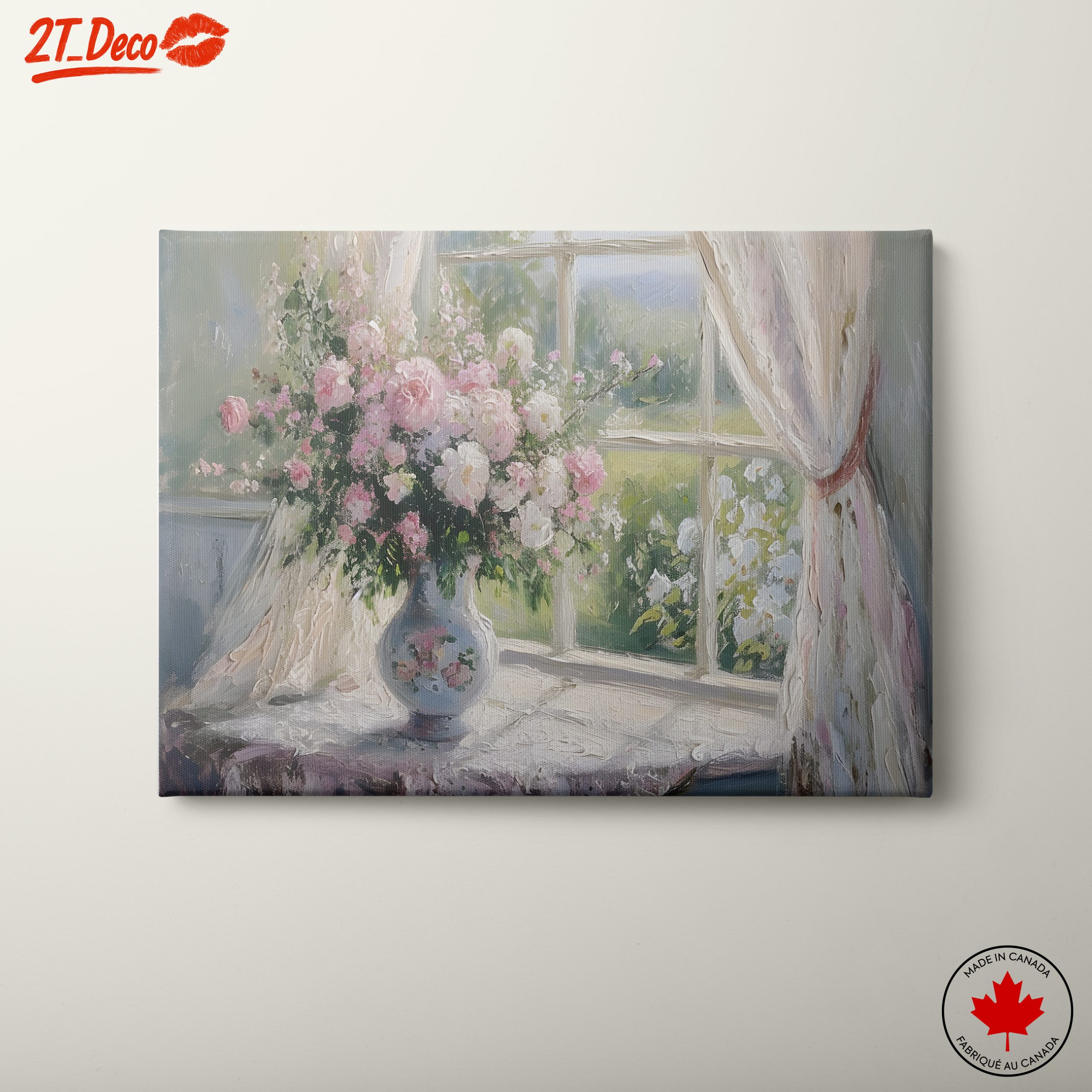 Bouquet of Blossoms by a Sunlit Window