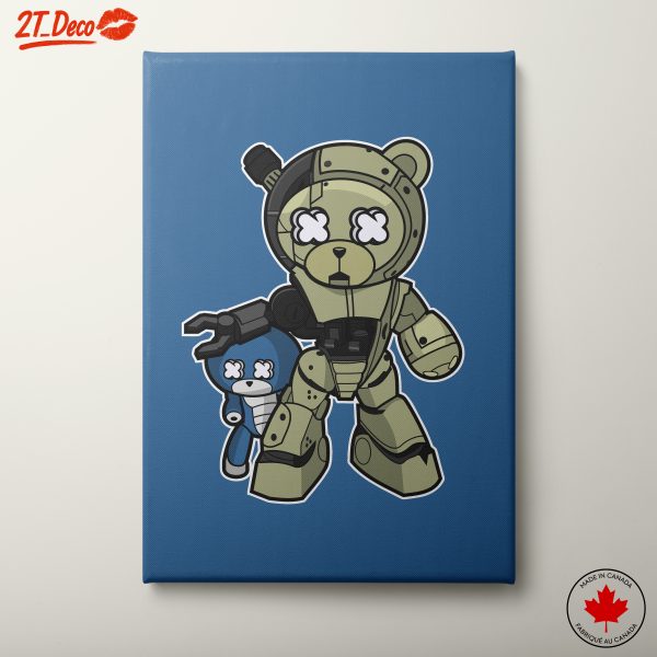 Adorable Robot Bear Character Art
