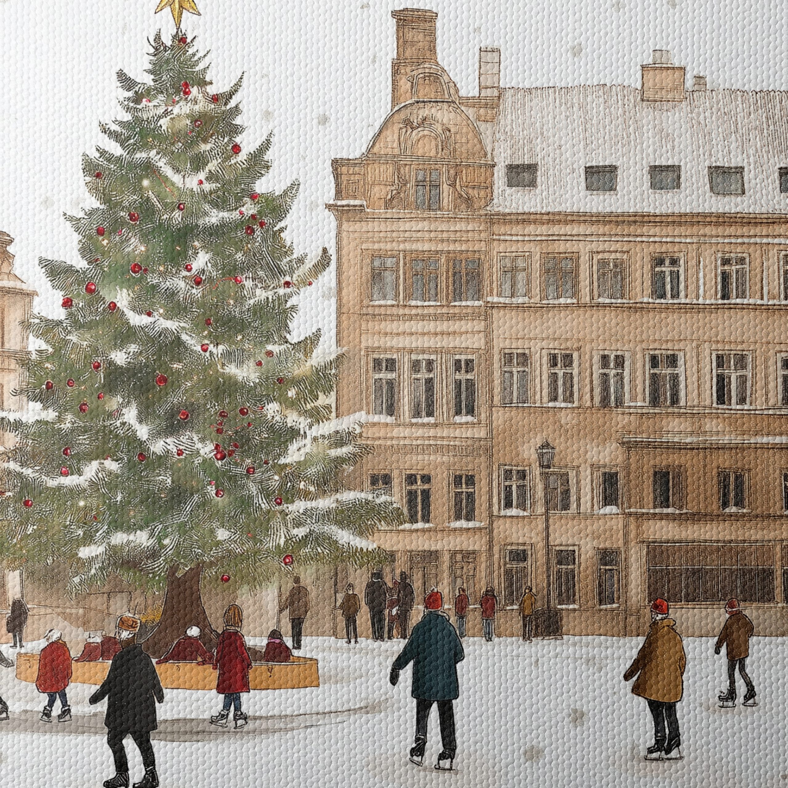 Festive Winter Scene with Christmas Tree - Image 4