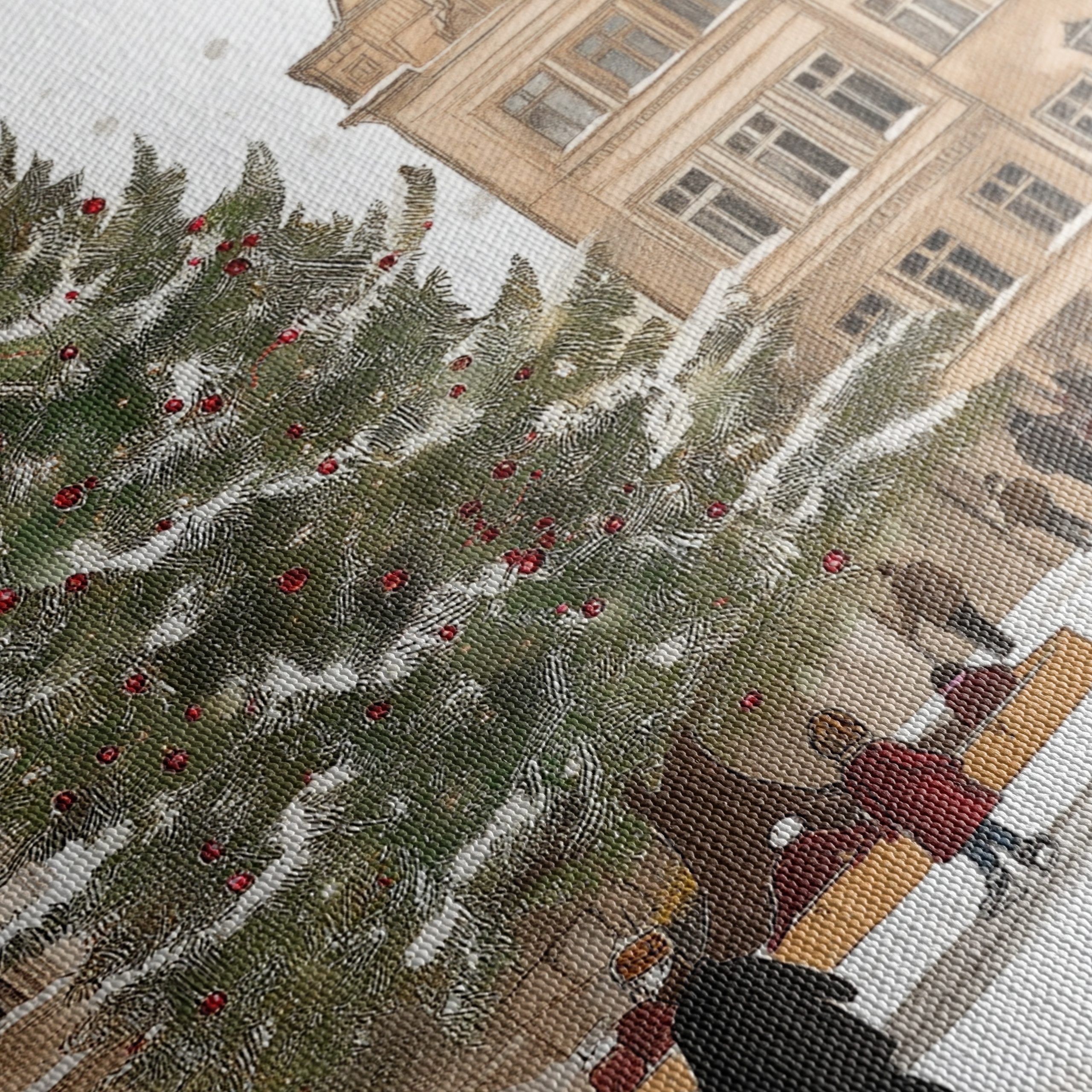Festive Winter Scene with Christmas Tree - Image 5
