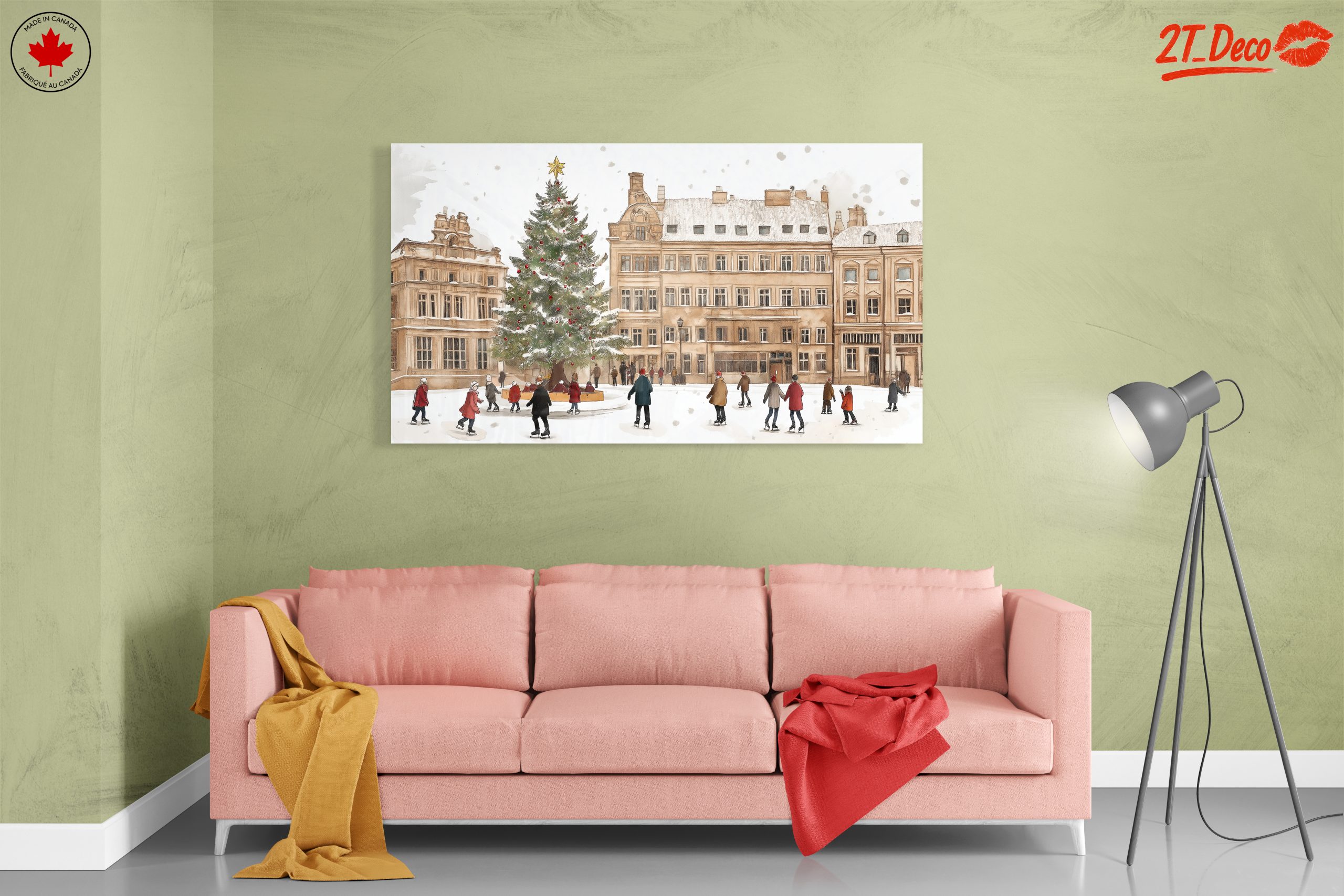 Festive Winter Scene with Christmas Tree - Image 7