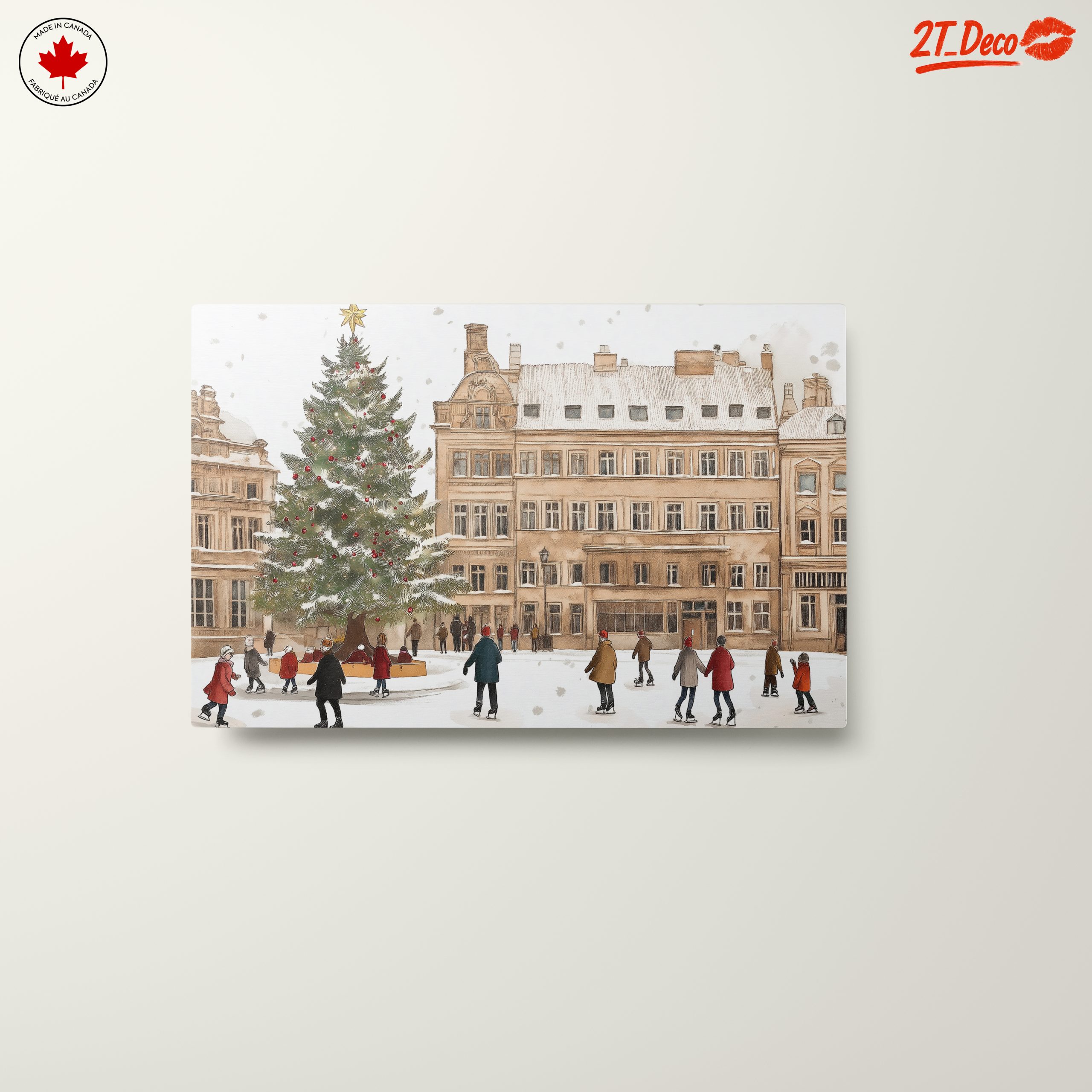 Festive Winter Scene with Christmas Tree - Image 10