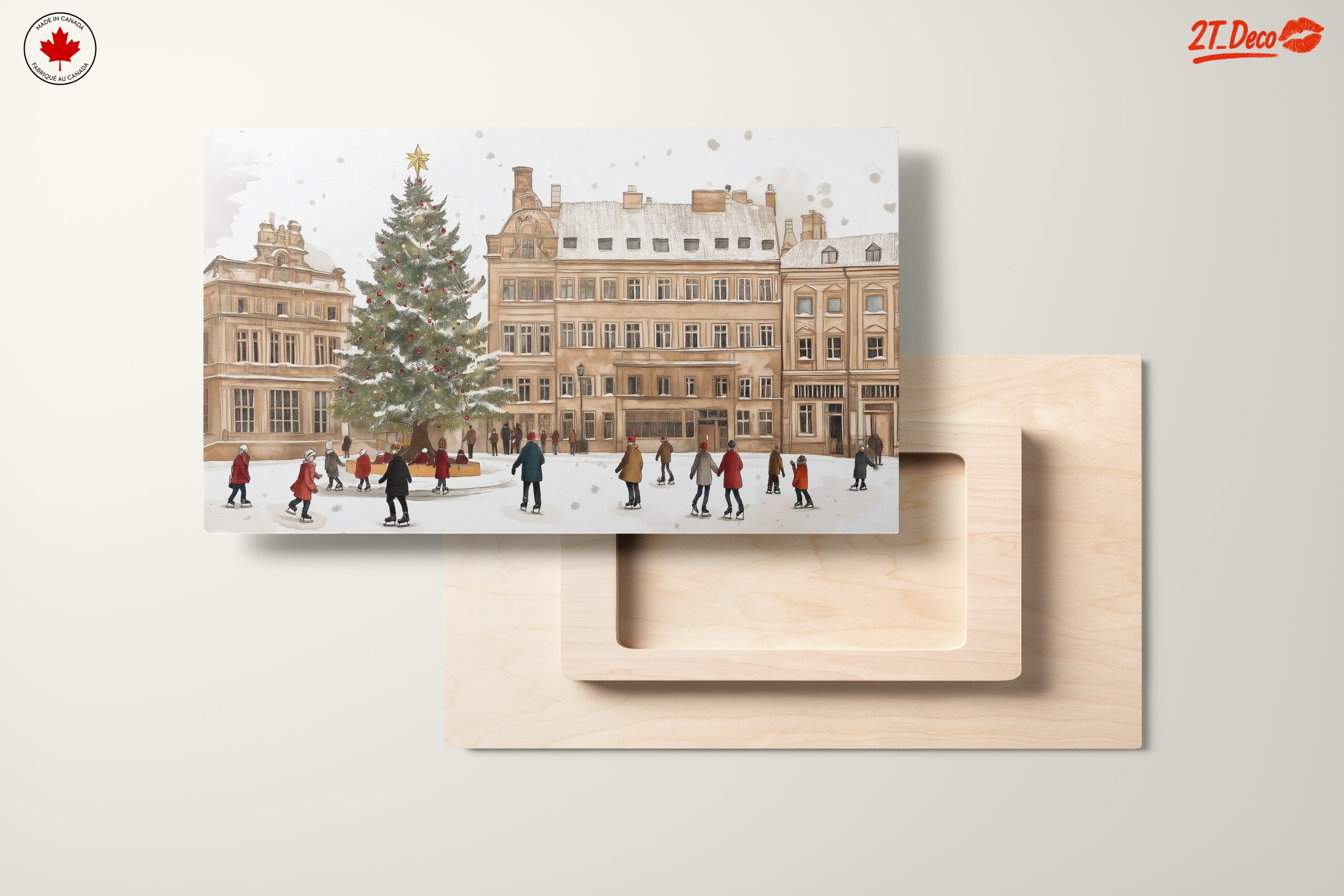 Festive Winter Scene with Christmas Tree - Image 11