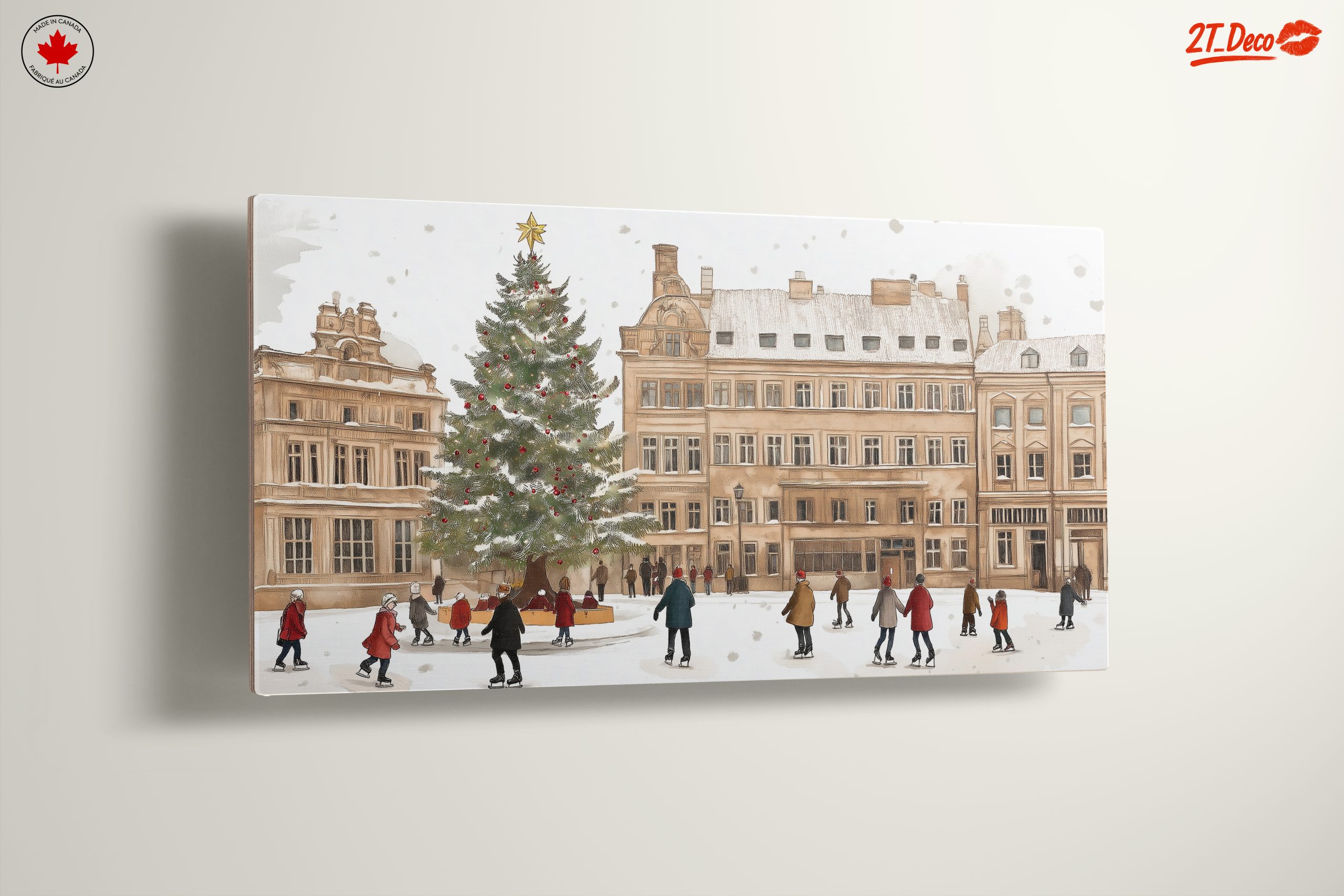 Festive Winter Scene with Christmas Tree - Image 13
