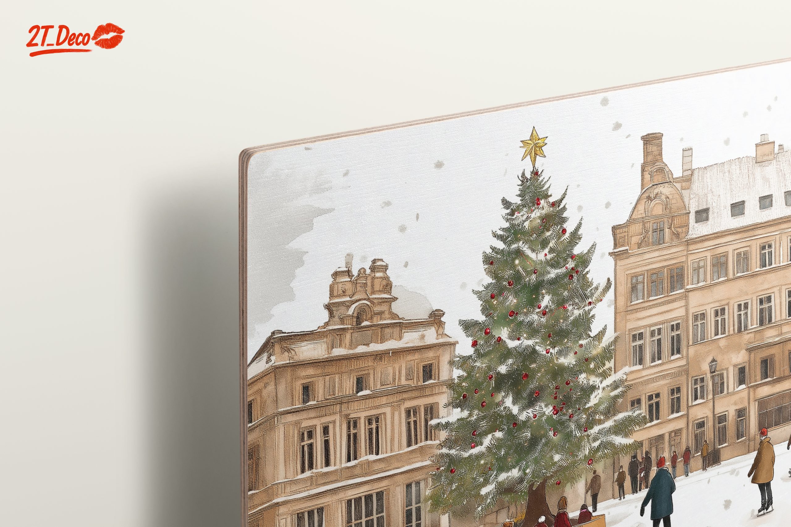 Festive Winter Scene with Christmas Tree - Image 15