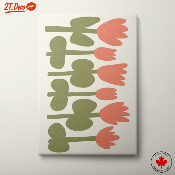 Stylized Floral Art with Pastel Tones