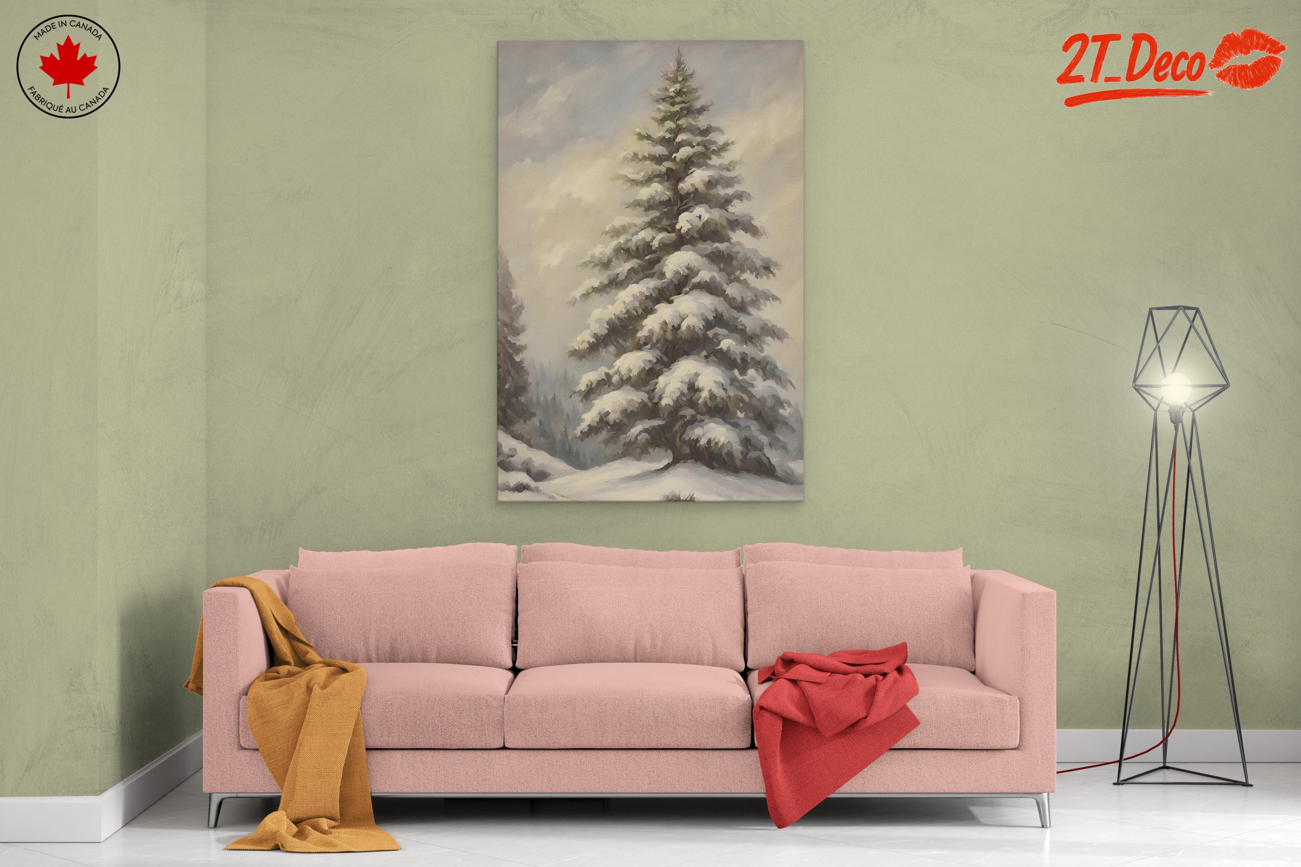 Snowy Evergreen Tree in Nature - Image 2