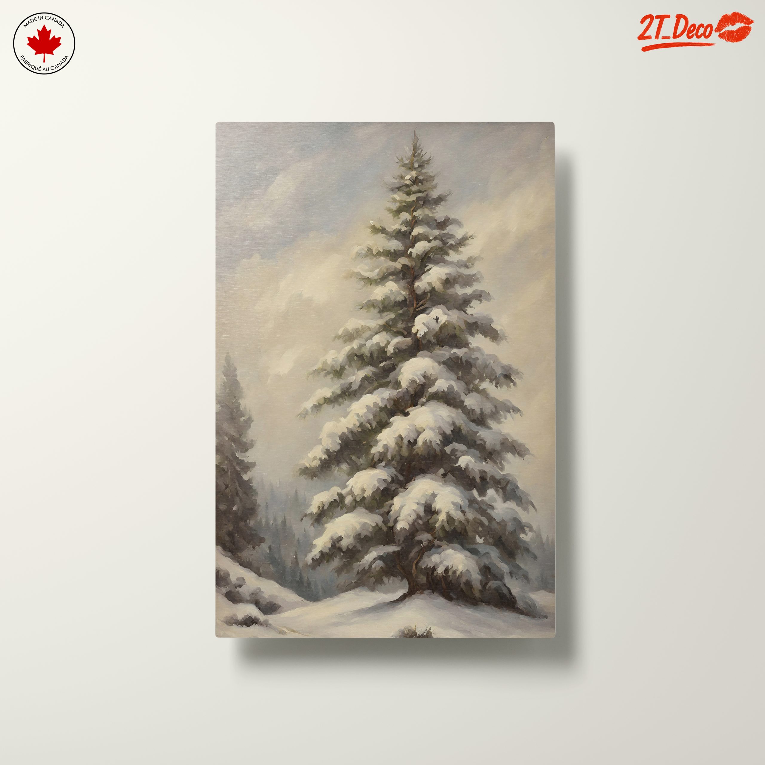 Snowy Evergreen Tree in Nature - Image 10