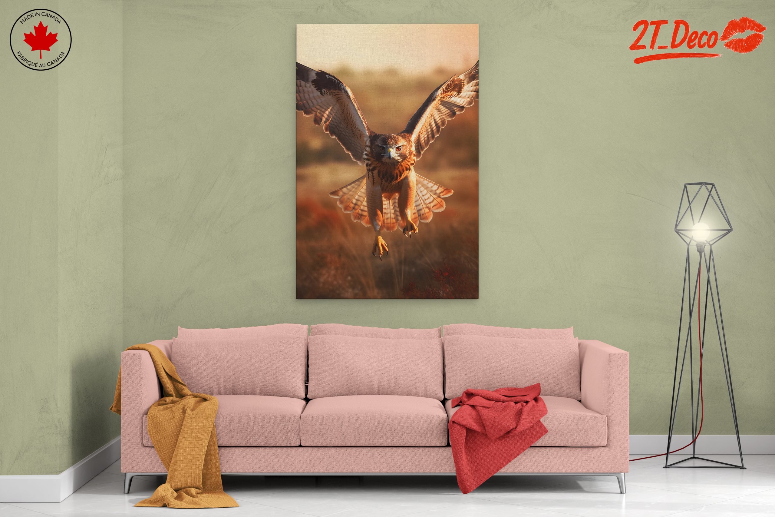 Majestic Eagle in Flight Wall Art 2 - Image 2