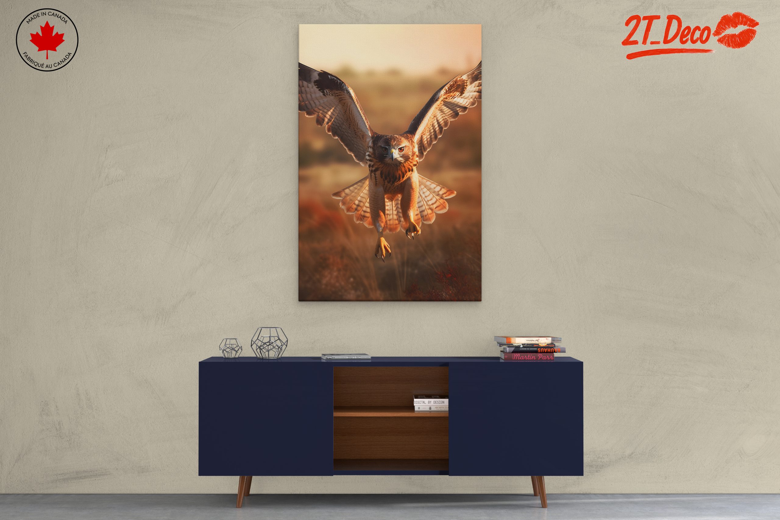 Majestic Eagle in Flight Wall Art 2 - Image 3
