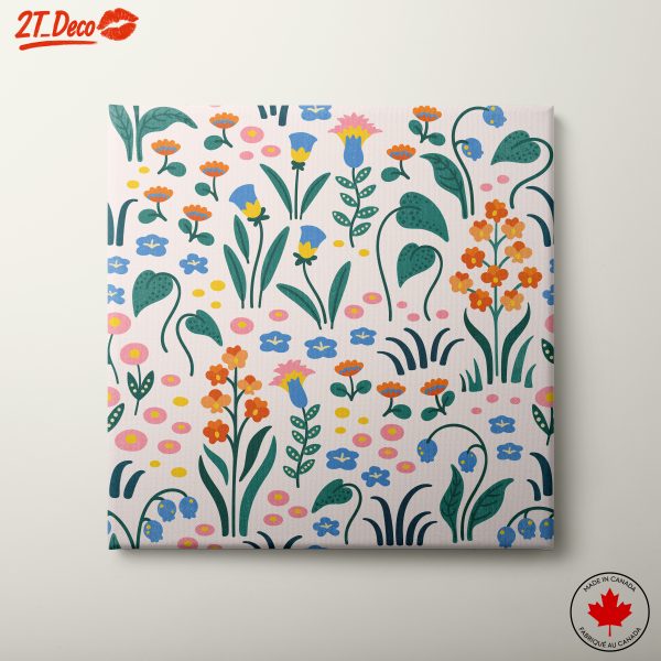 Vibrant Floral Pattern Art for Decor
