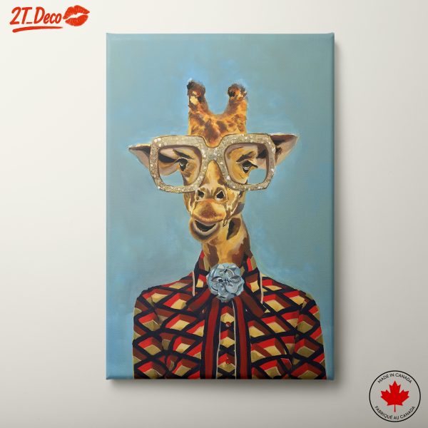 Stylized Giraffe Wearing Glasses