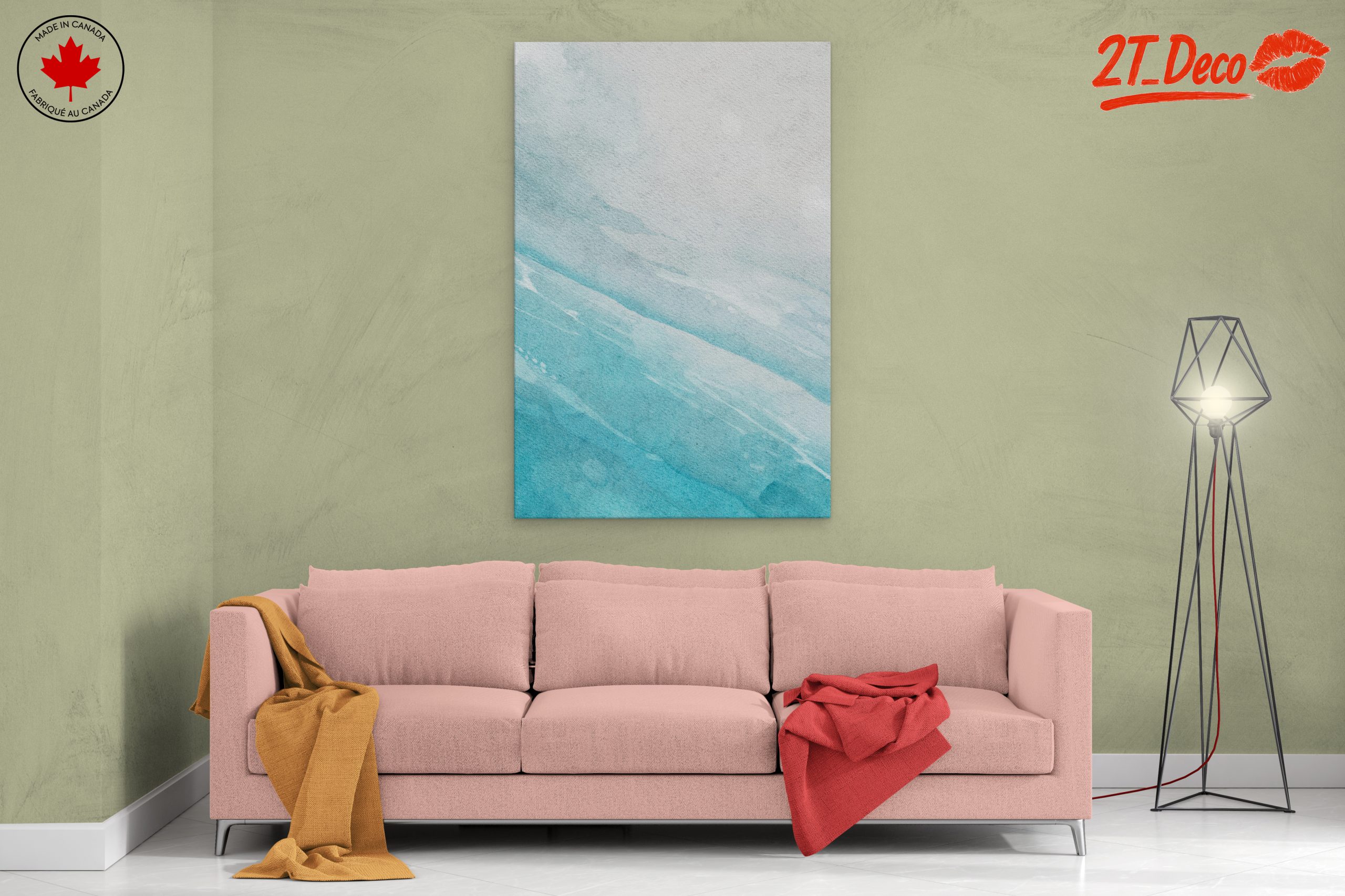 Blue Abstract Watercolor Artwork - Image 2