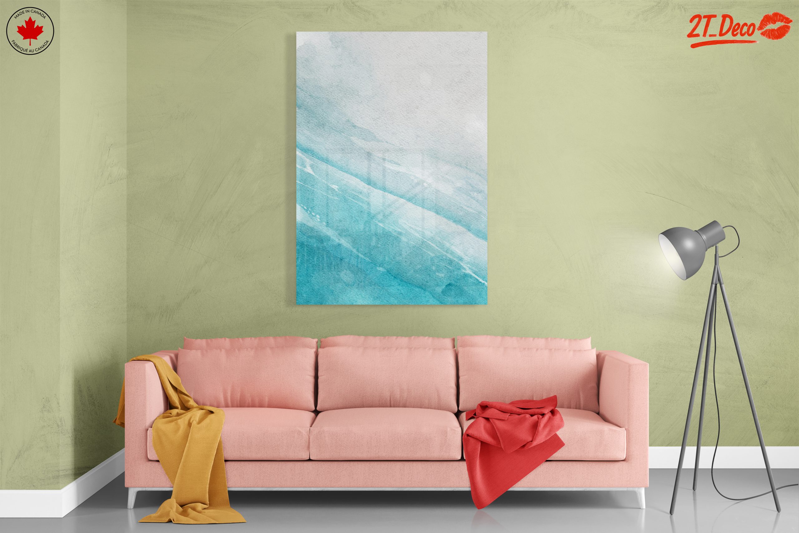 Blue Abstract Watercolor Artwork - Image 7