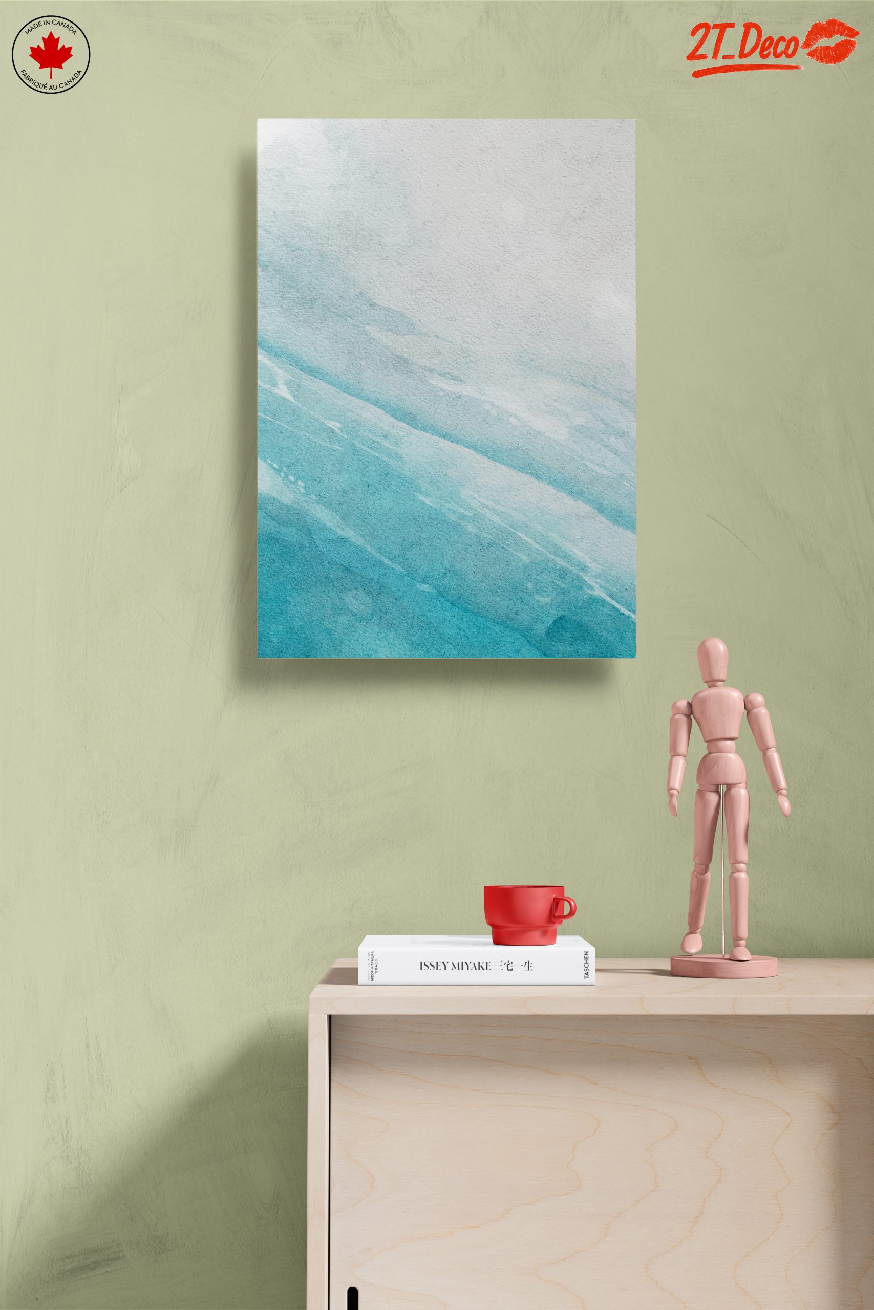 Blue Abstract Watercolor Artwork - Image 14