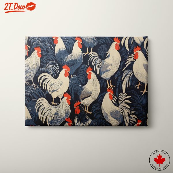Vibrant Chicken Pattern Artwork